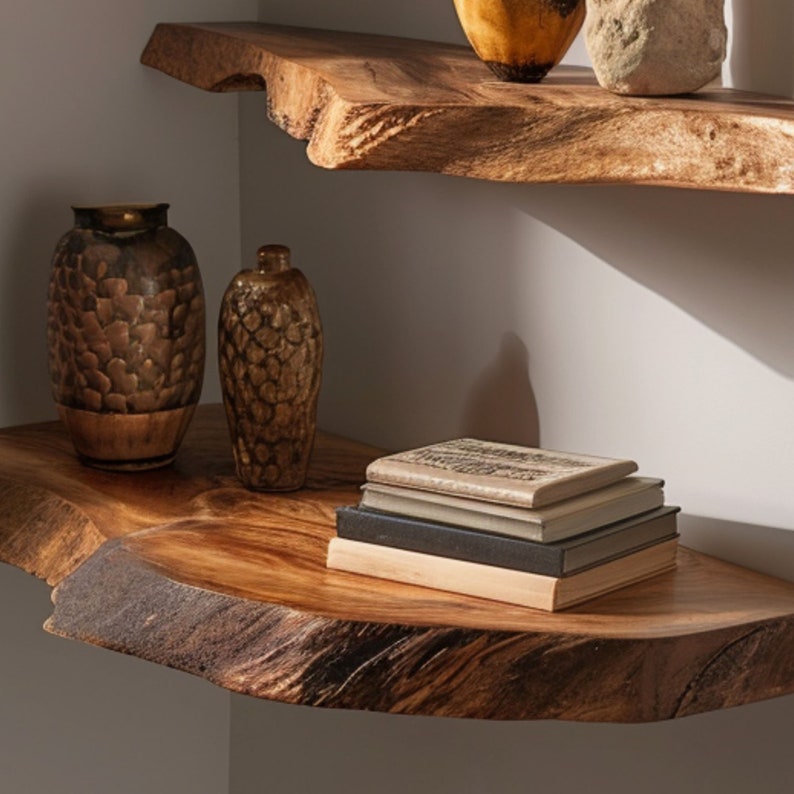 Live Edge Wood Shelf Floating Shelves SINLFL007