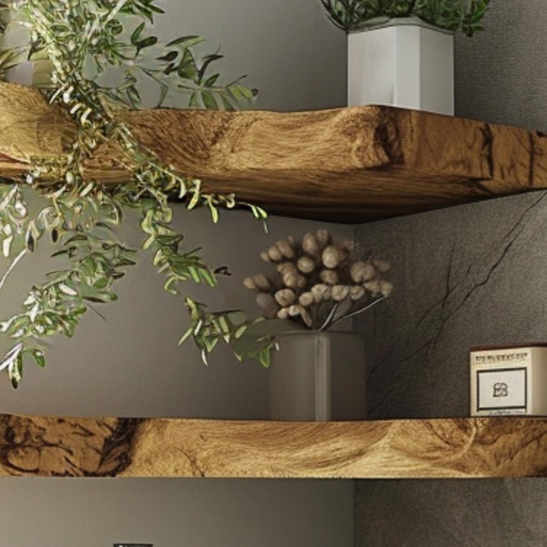 Floating Shelves Wood Wall Mounted Shelf SINLFL011