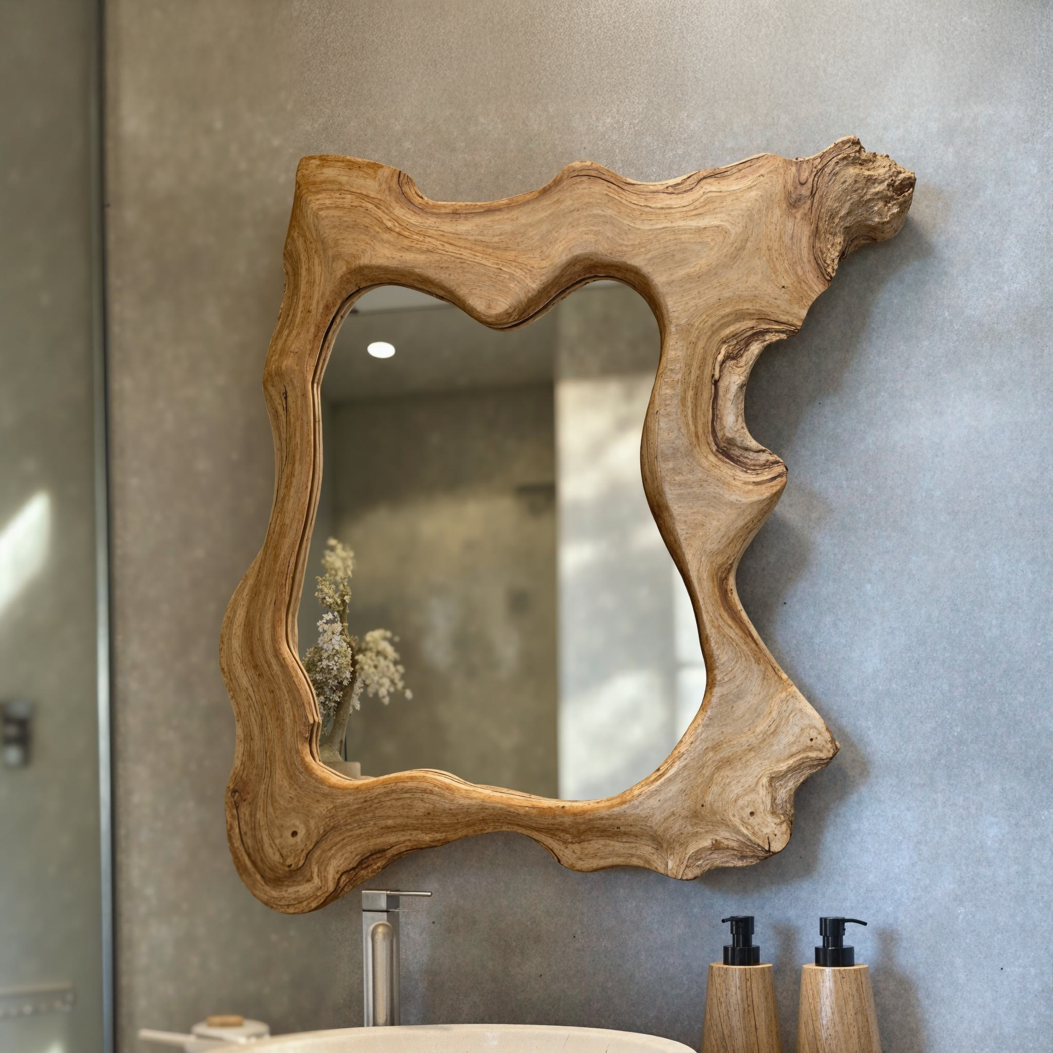 Farmhouse Handmade Asymmetrical Mirror SILDTMI012