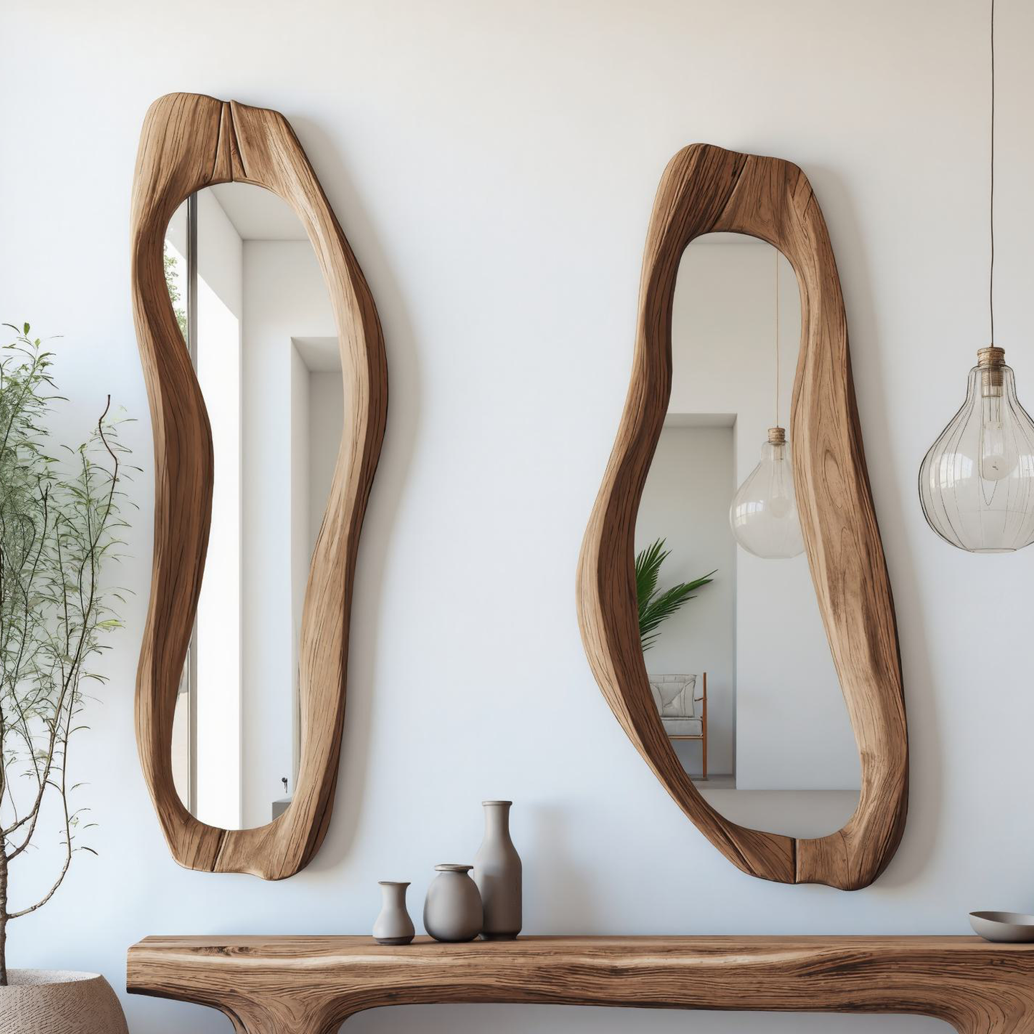 Handcrafted Wooden Mirror Wall Home Decor SILDTMI019