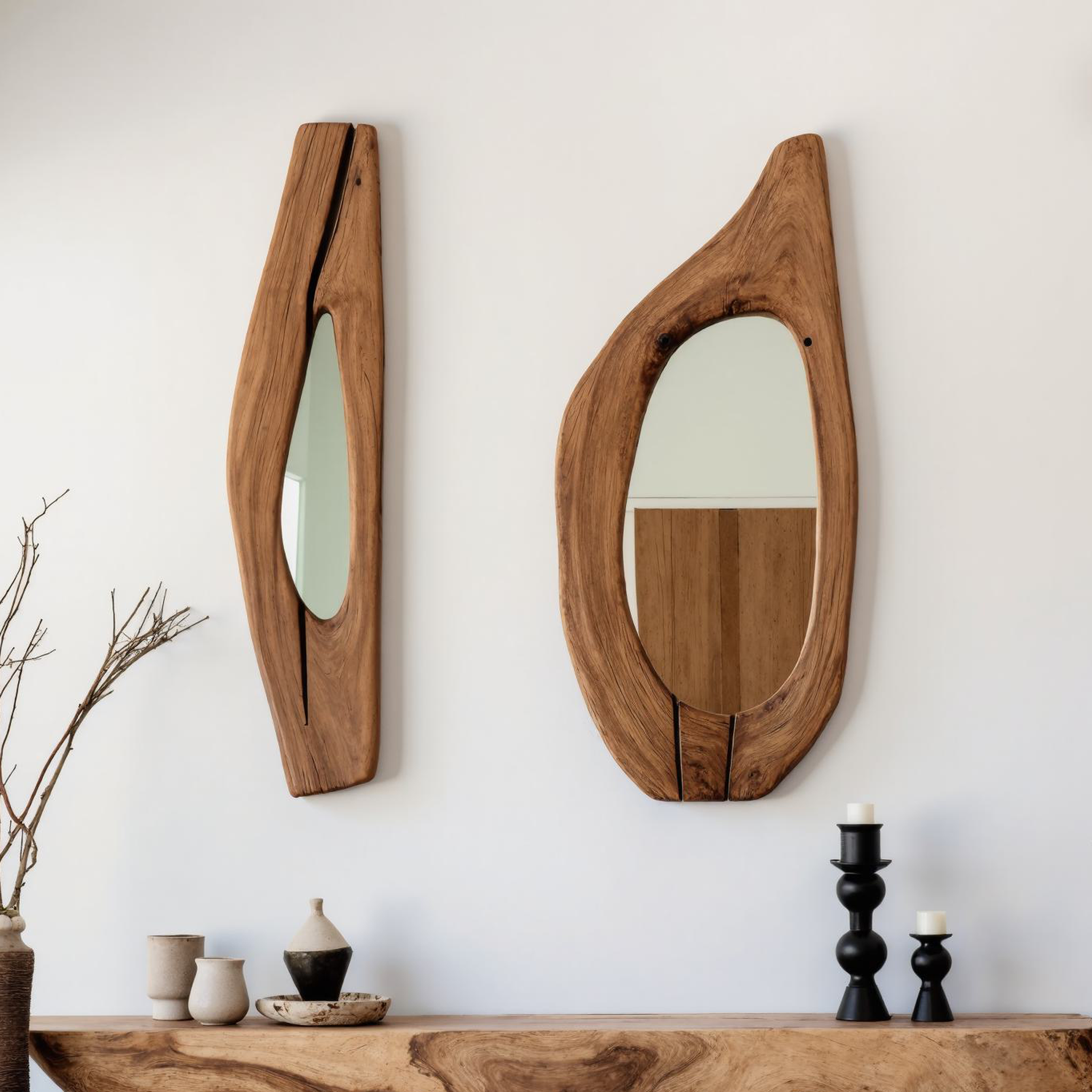 Hanging Vanity Mirrors With Wooden Frame SILDTMI038