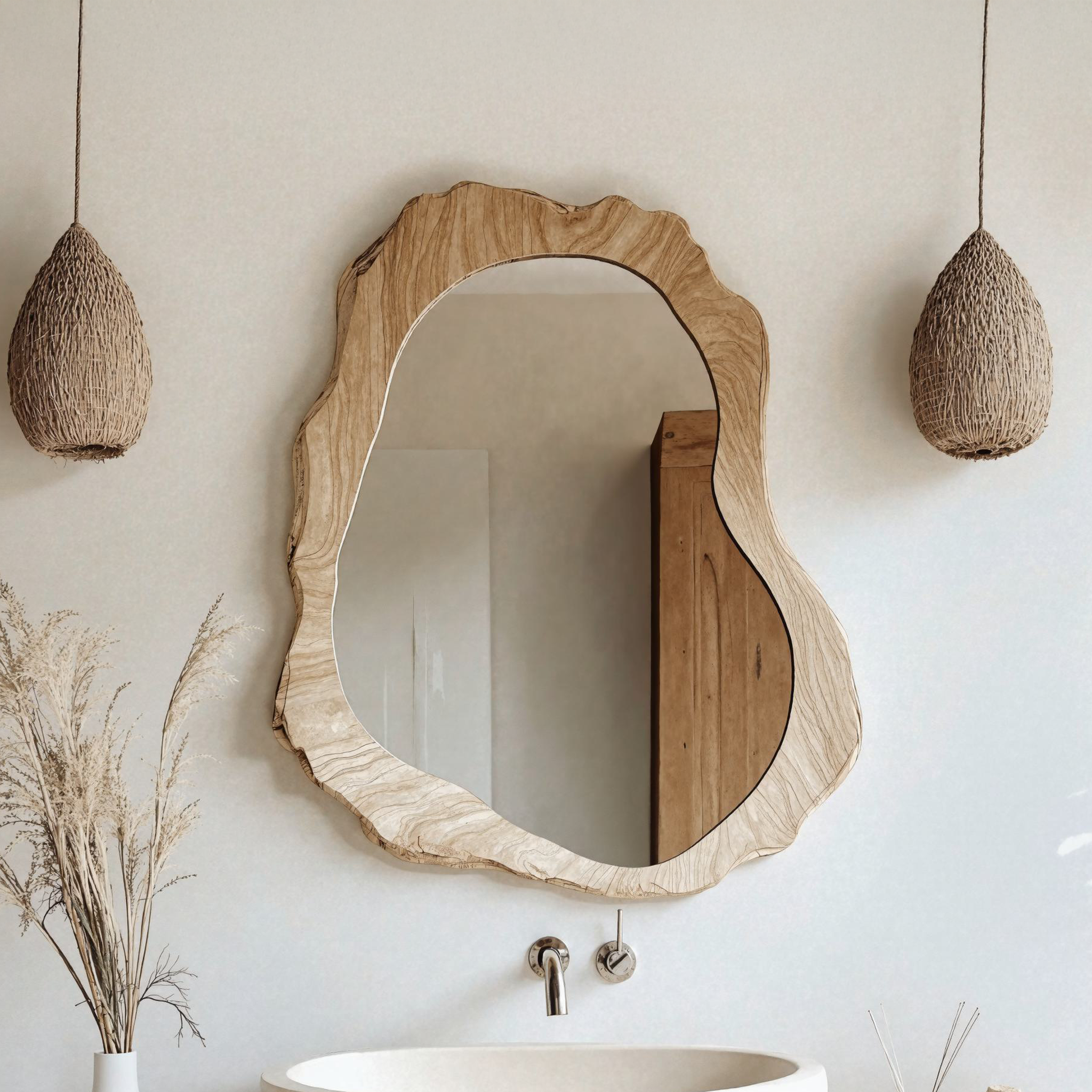 Handmade Asymmetrical Mirror For Wall Decor SILDTMI011