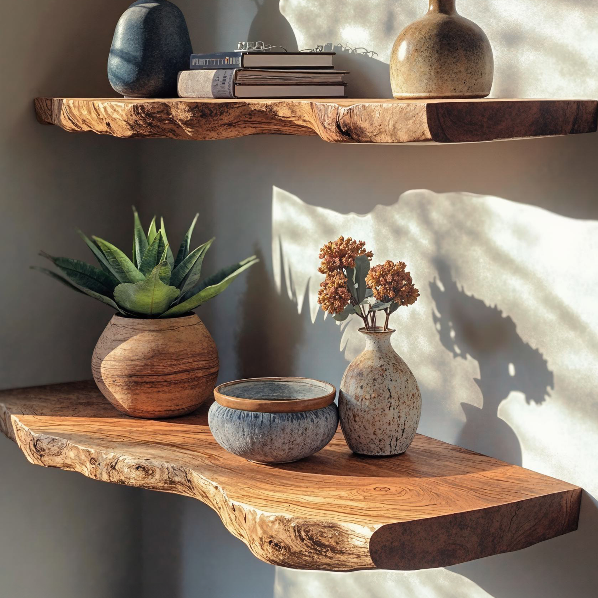 Live Edge Floating Corner Shelves SILDTFL004