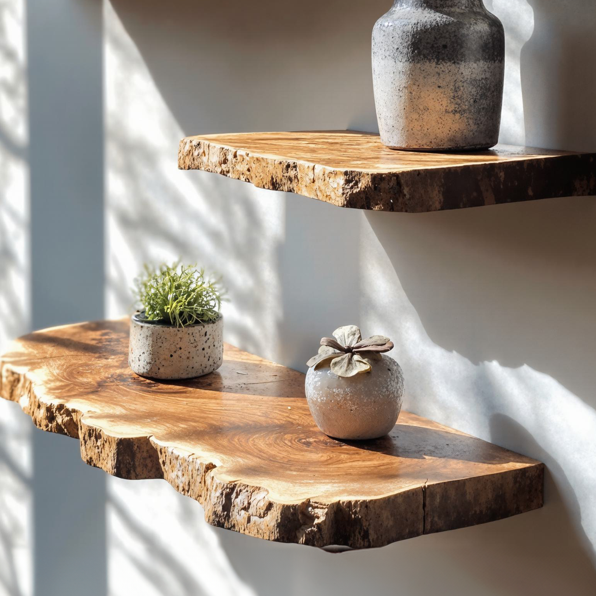 Live Edge Floating Shelves Handcrafted Shelves SILDTFL044