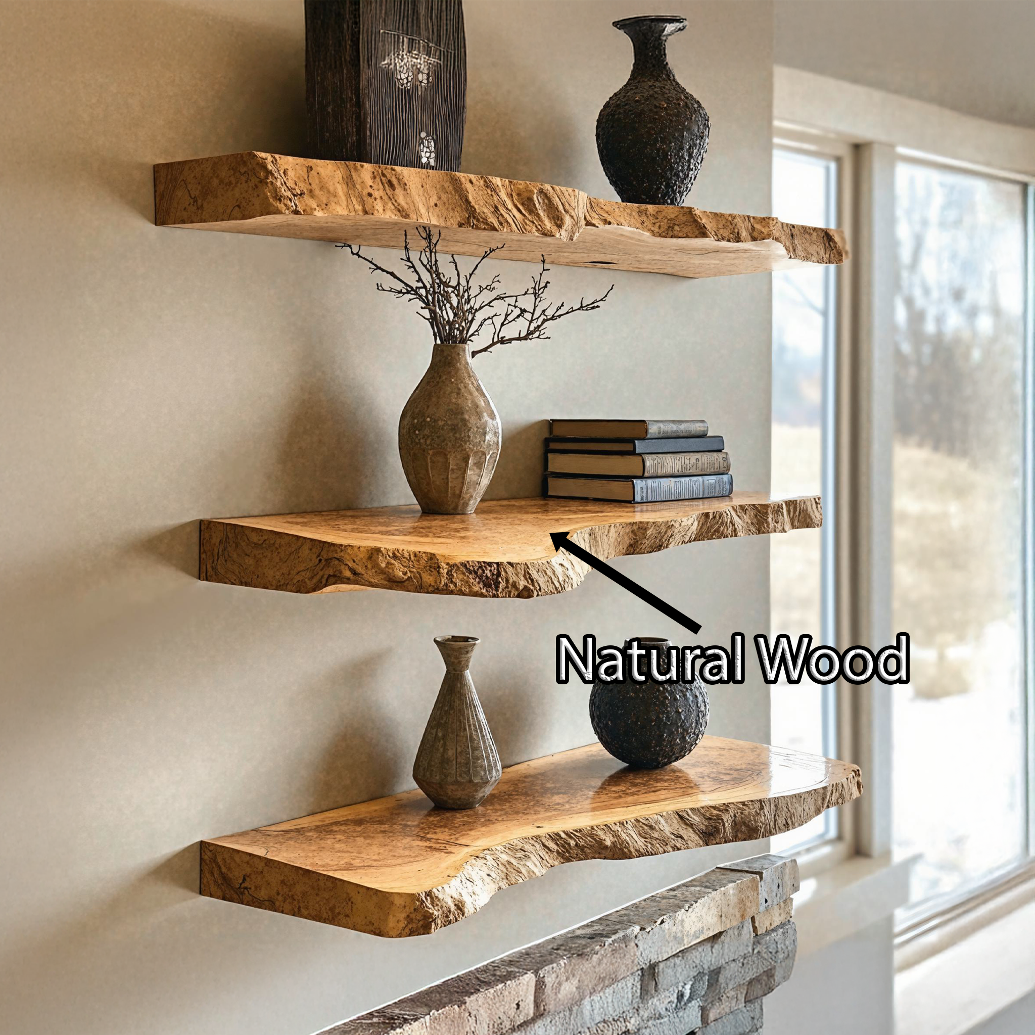 Farmhouse Handcrafted Wooden Floating Shelf For Entryway Decor SILDTFL131