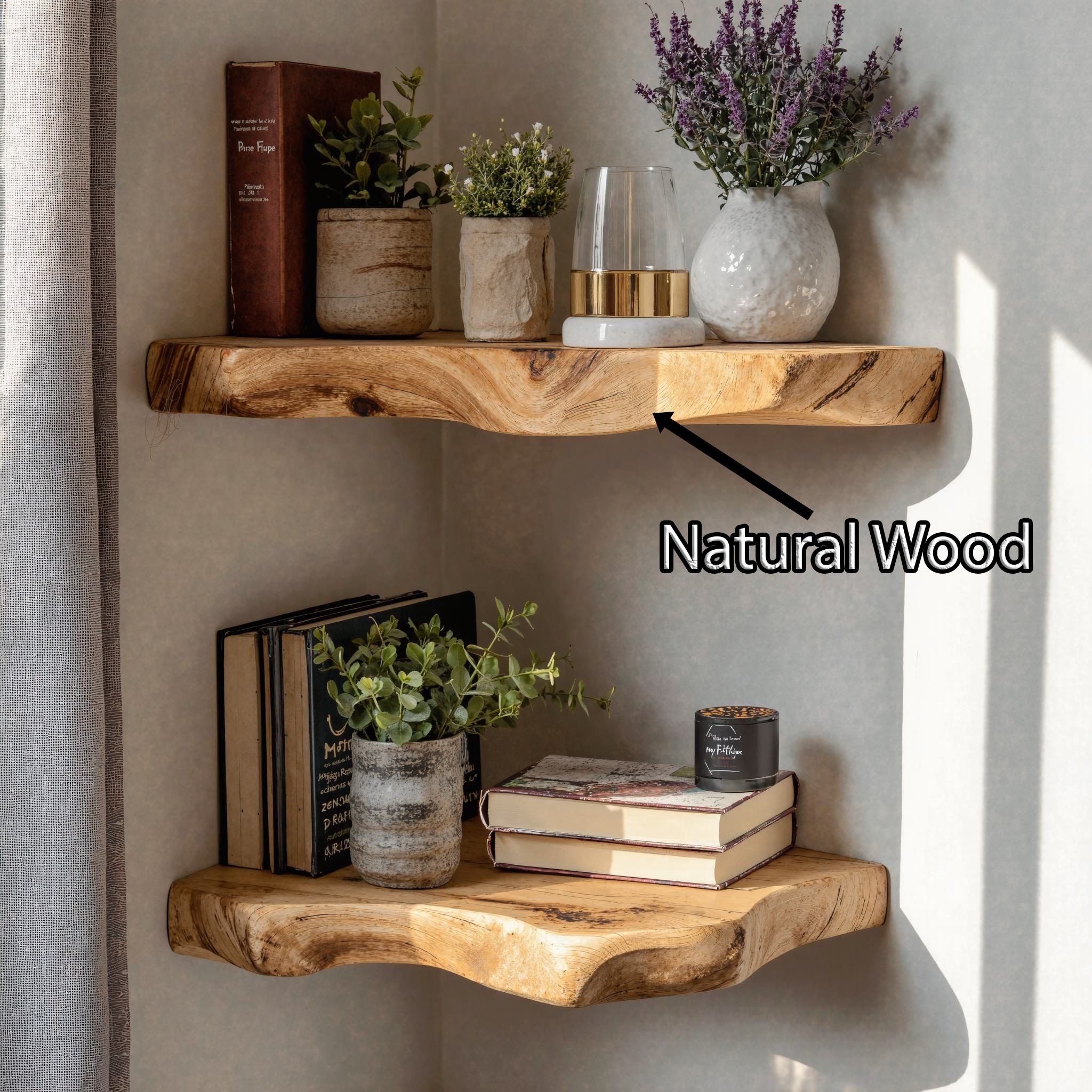 Handcrafted Wooden Shelves For Bathroom Decor SILDTCN051