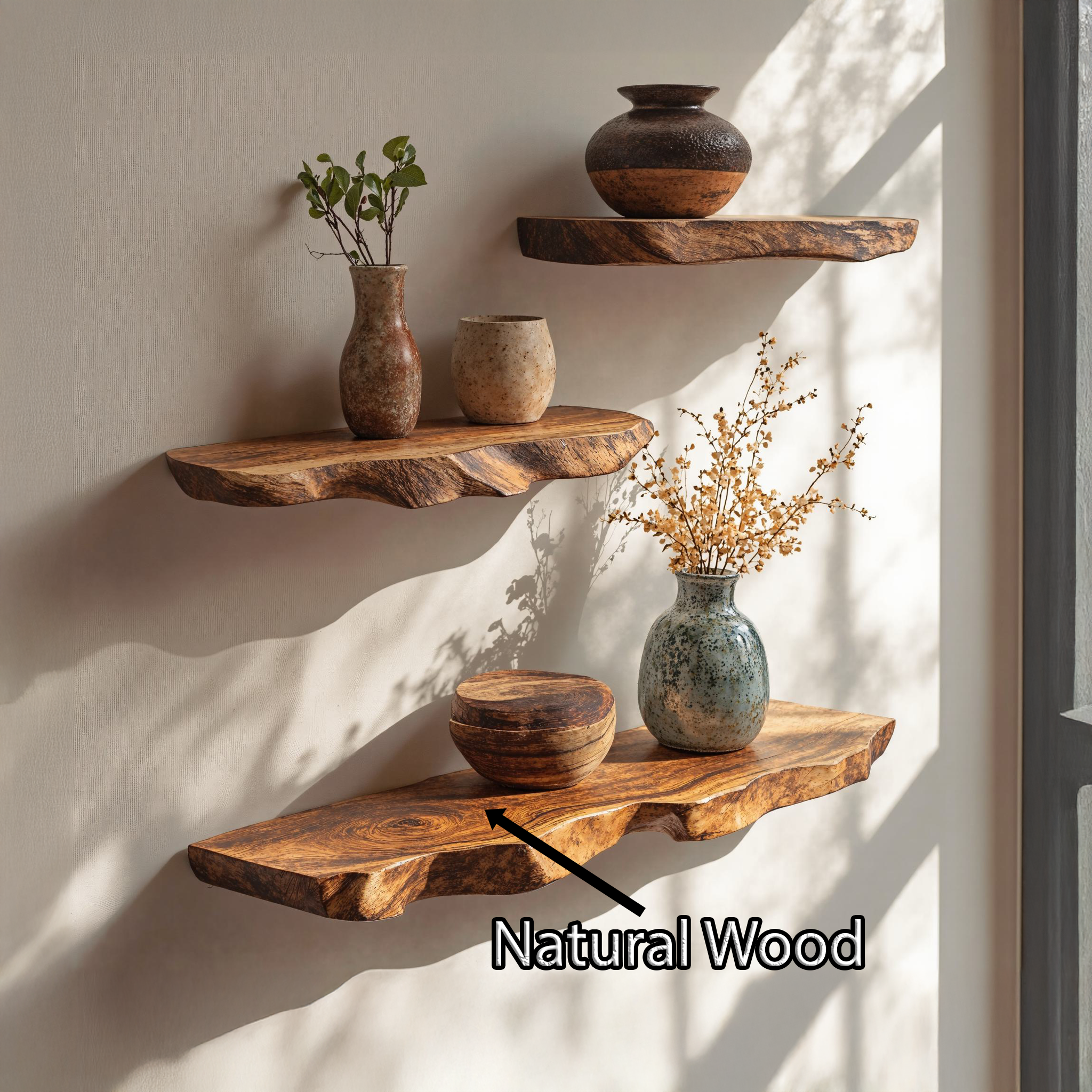 Farmhouse Handcrafted Wooden Floating Shelf For Wall Decor SILDTFL134