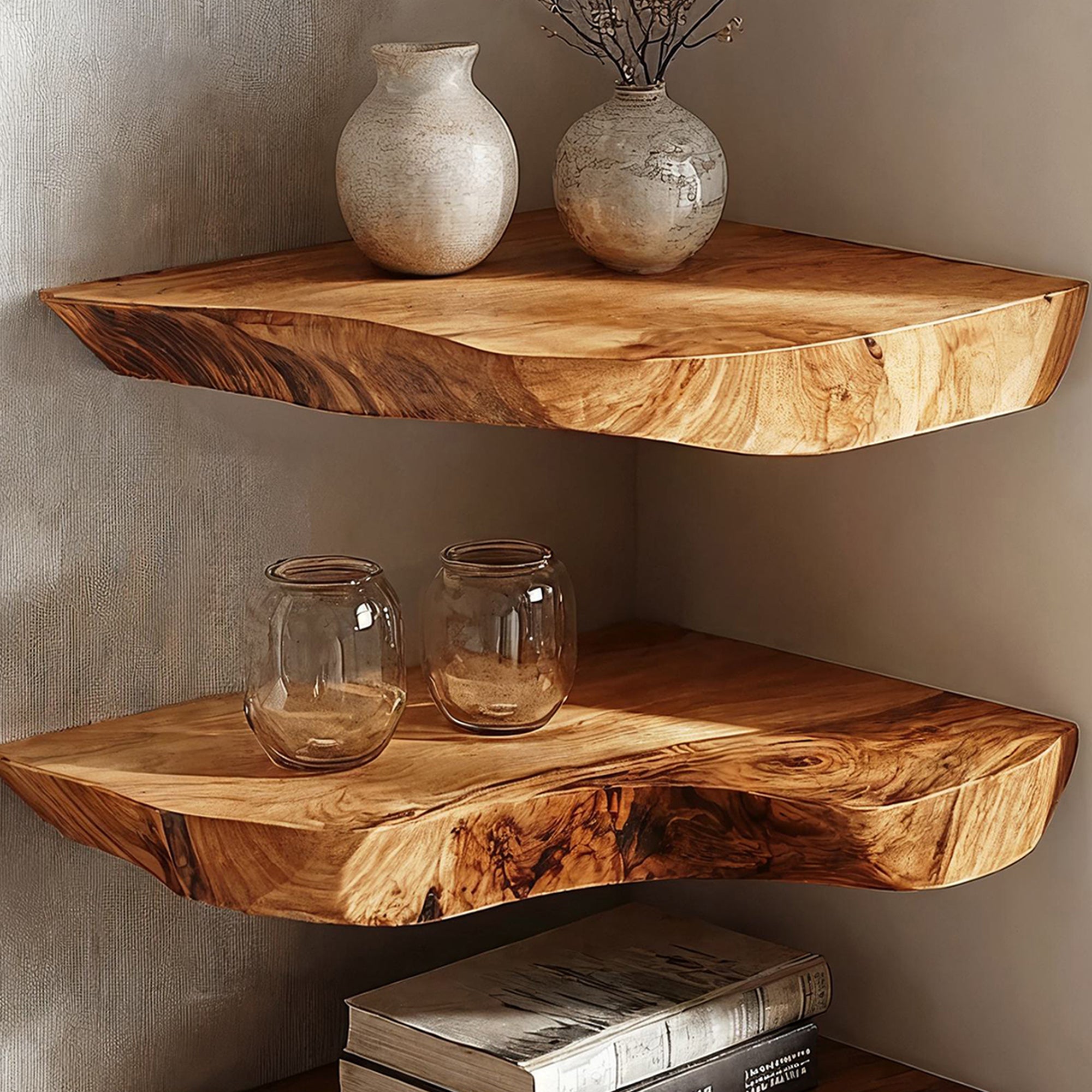 Live Edge Corner Shelves Floating Shelves SILDTCN002