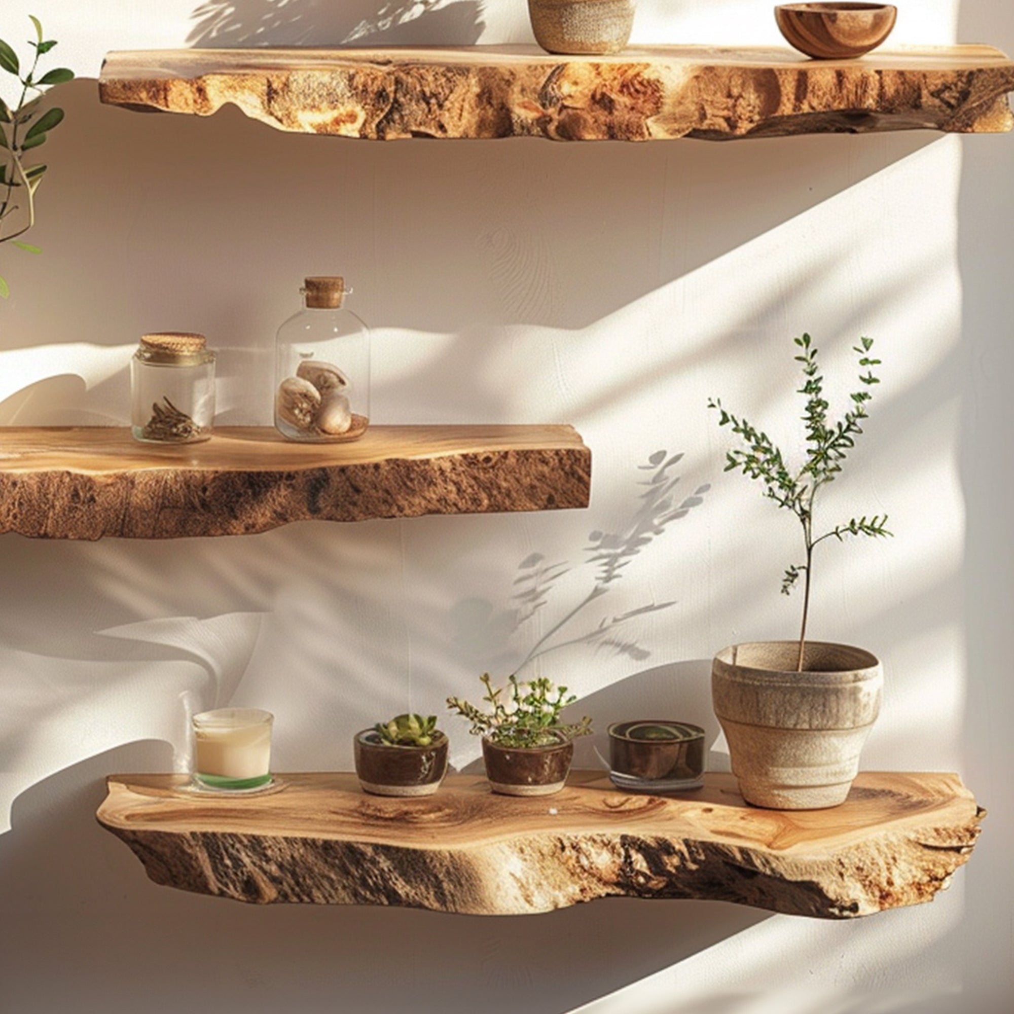 Floating Edge Shelves Live Edge Shelves Living Decor SILDTFL087