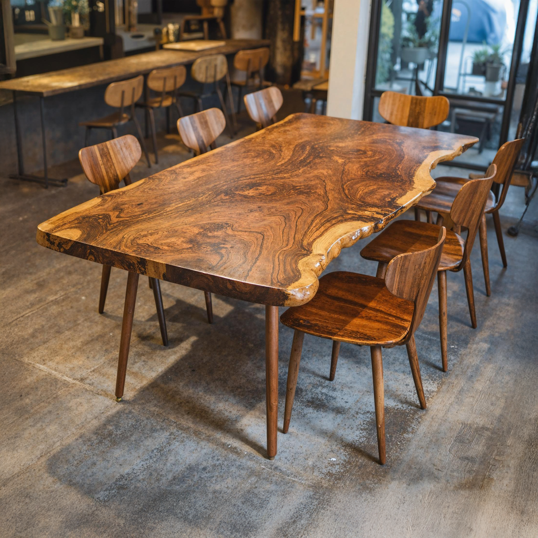 Contemporary Large Wooden Dining Table For Open Dining Area SILDTDN009