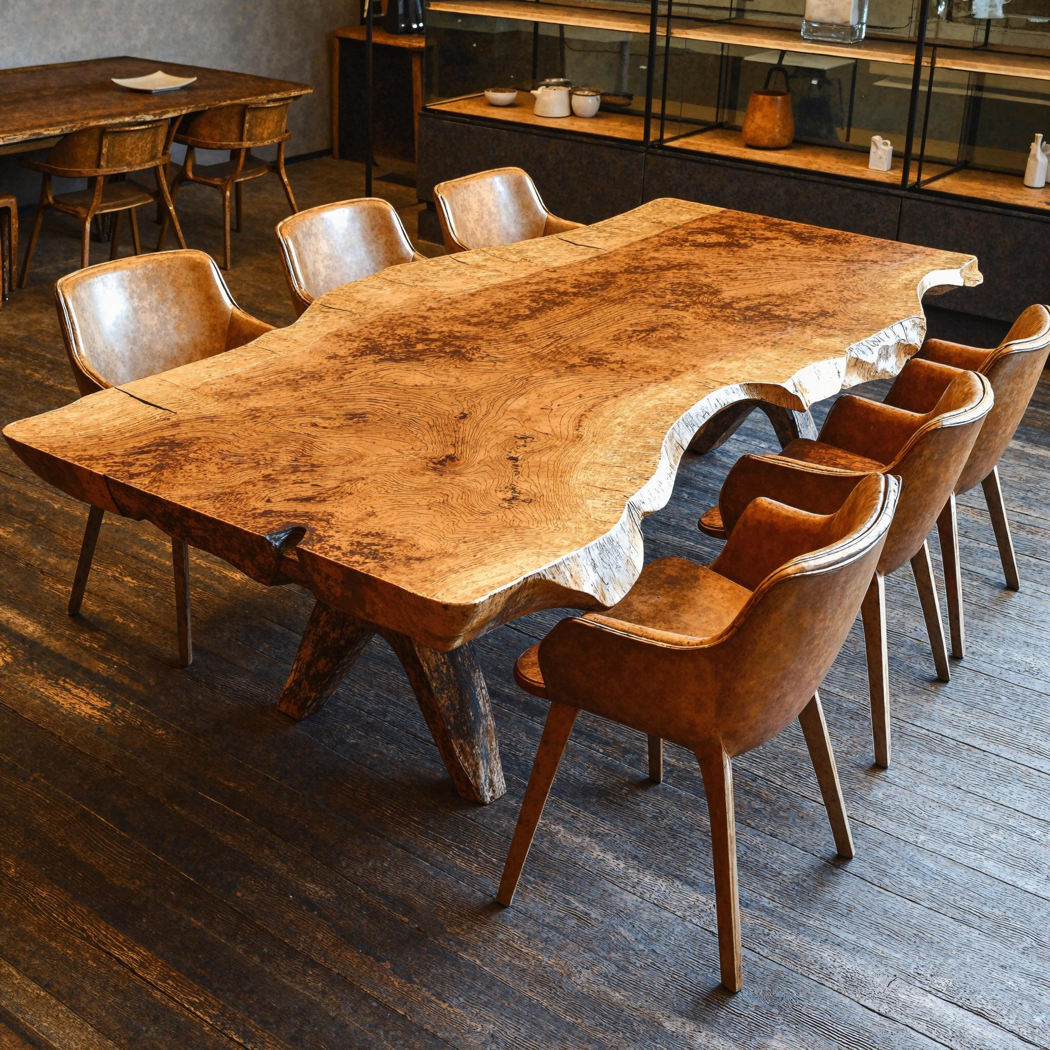 Modern Natural Wood Dining Table For Luxe Dining Room SILDTDN011