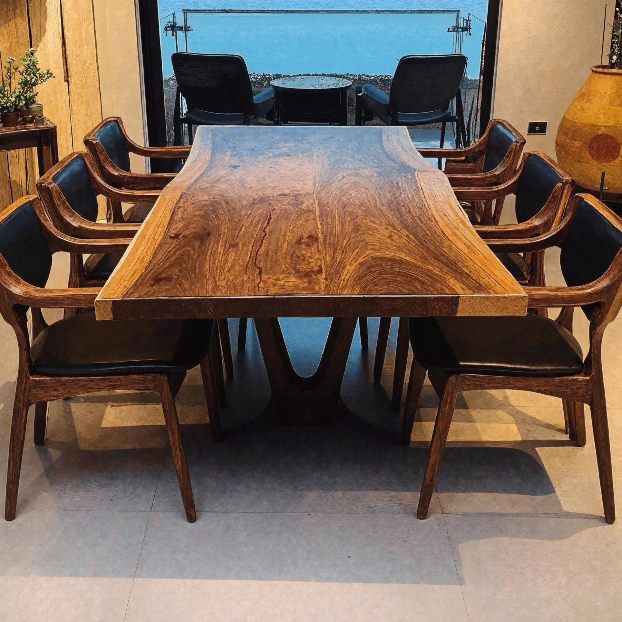 Mid Century Modern Wooden Dining Table For Classic Interiors SILDTDN013