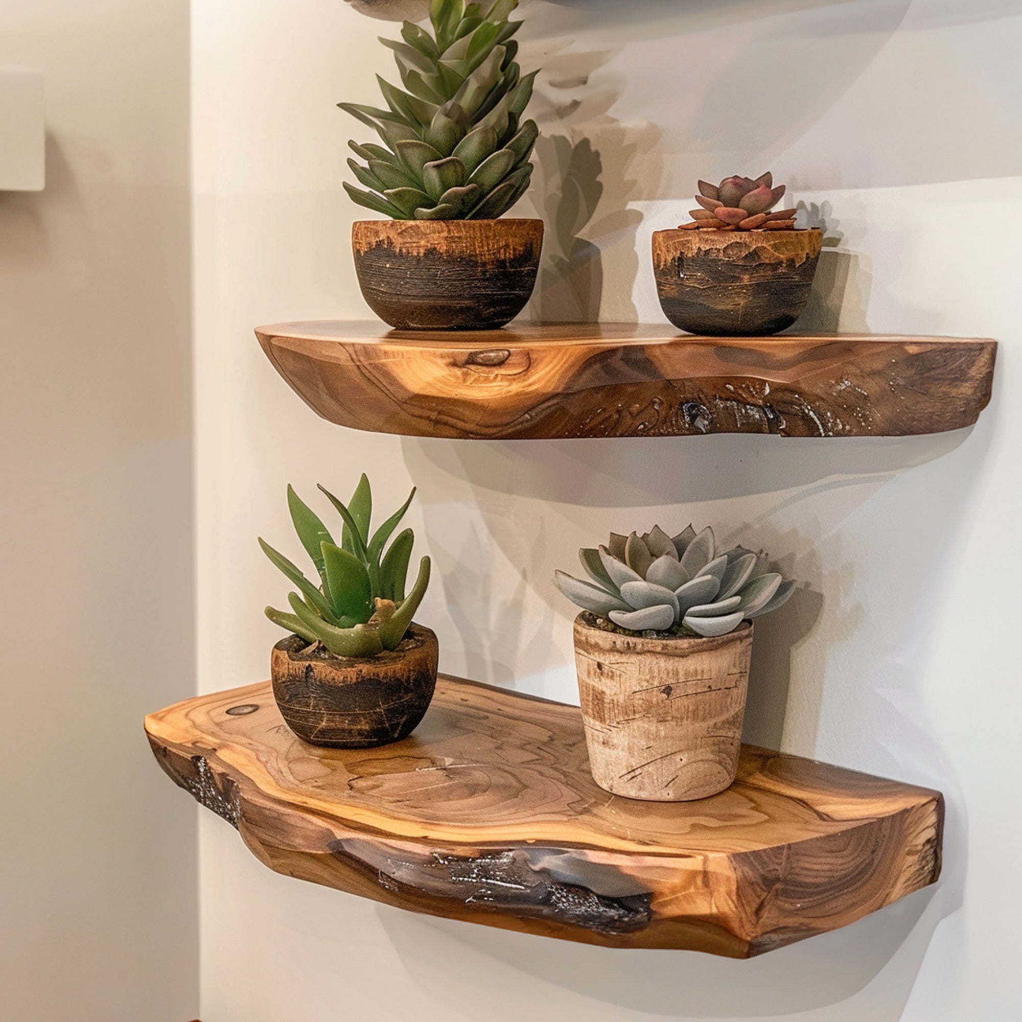 Solid Wood Floating Wall Shelf SINLFL030