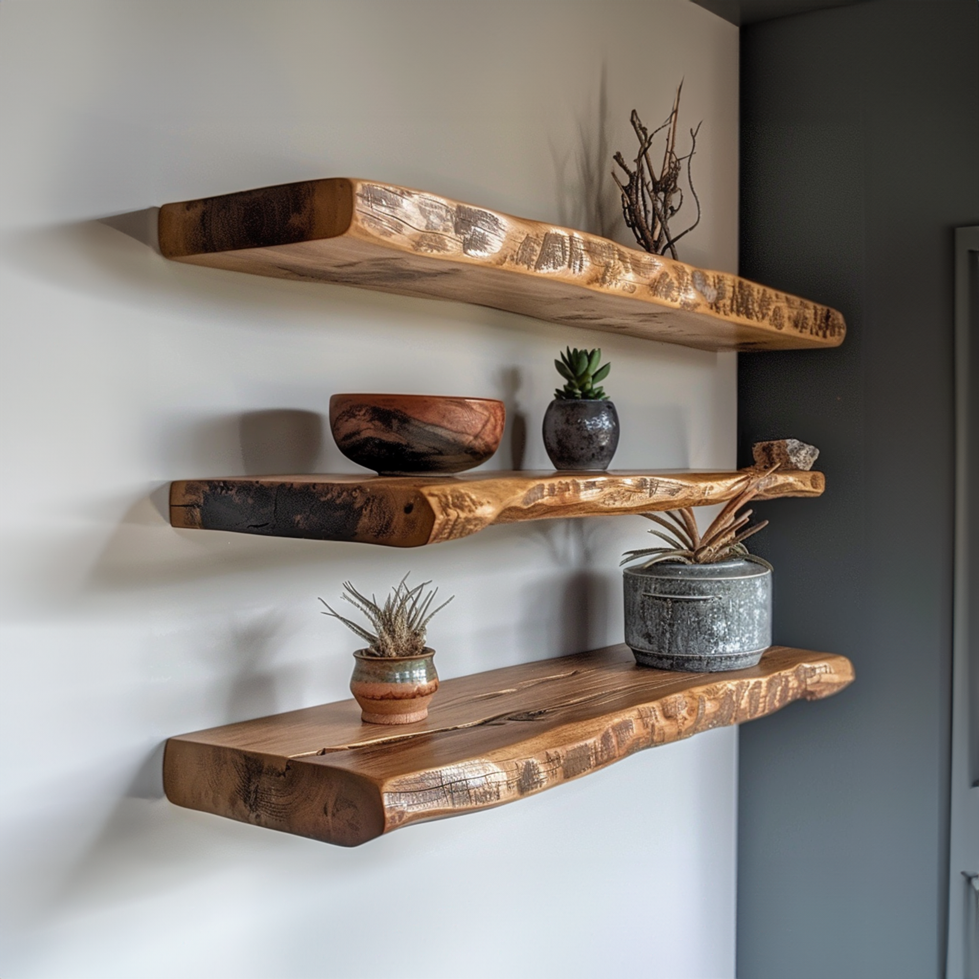 Reclaimed Wood Shelf Wall Mount Shelf SINLFL038