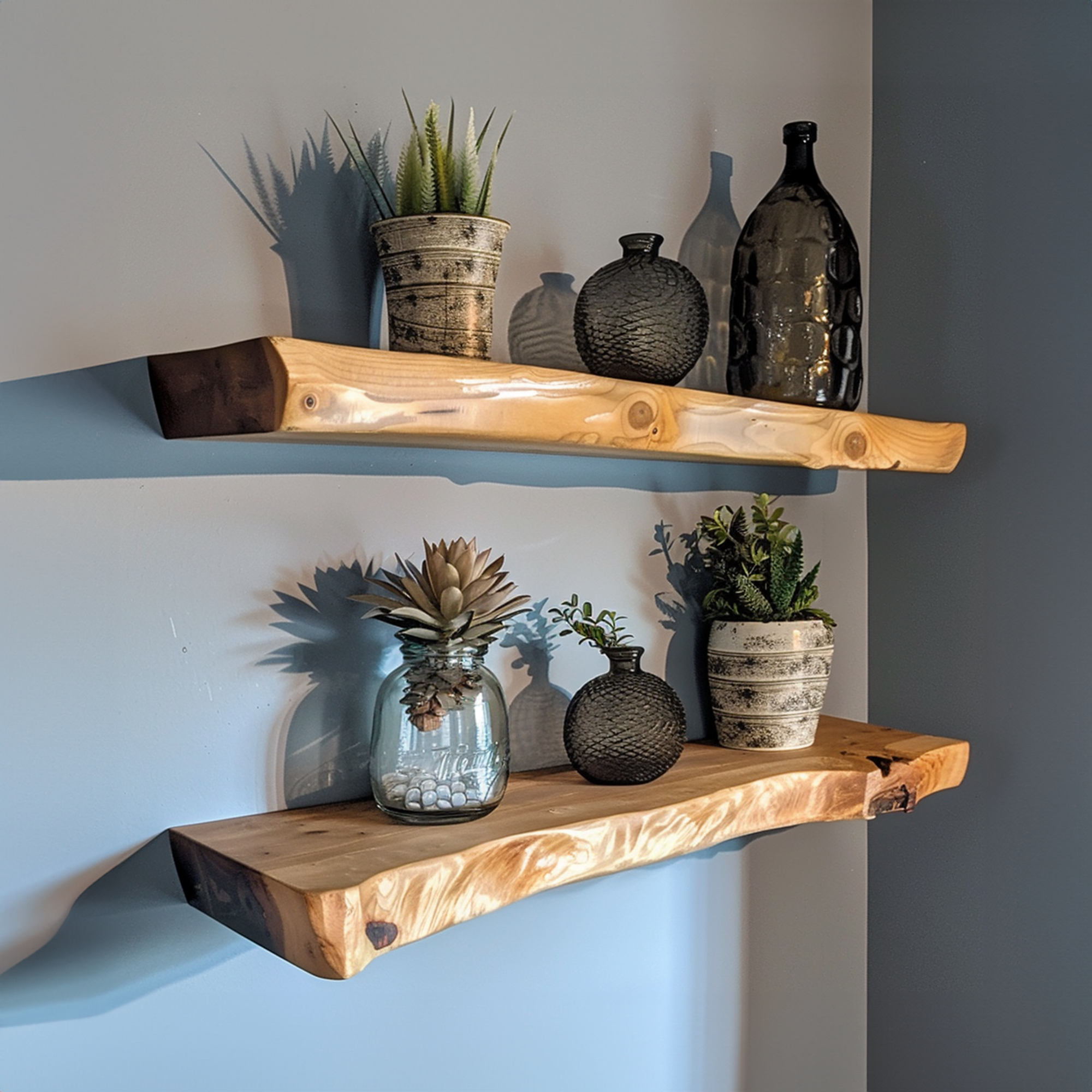 Oak Floating Shelf Live Edge SINLFL029