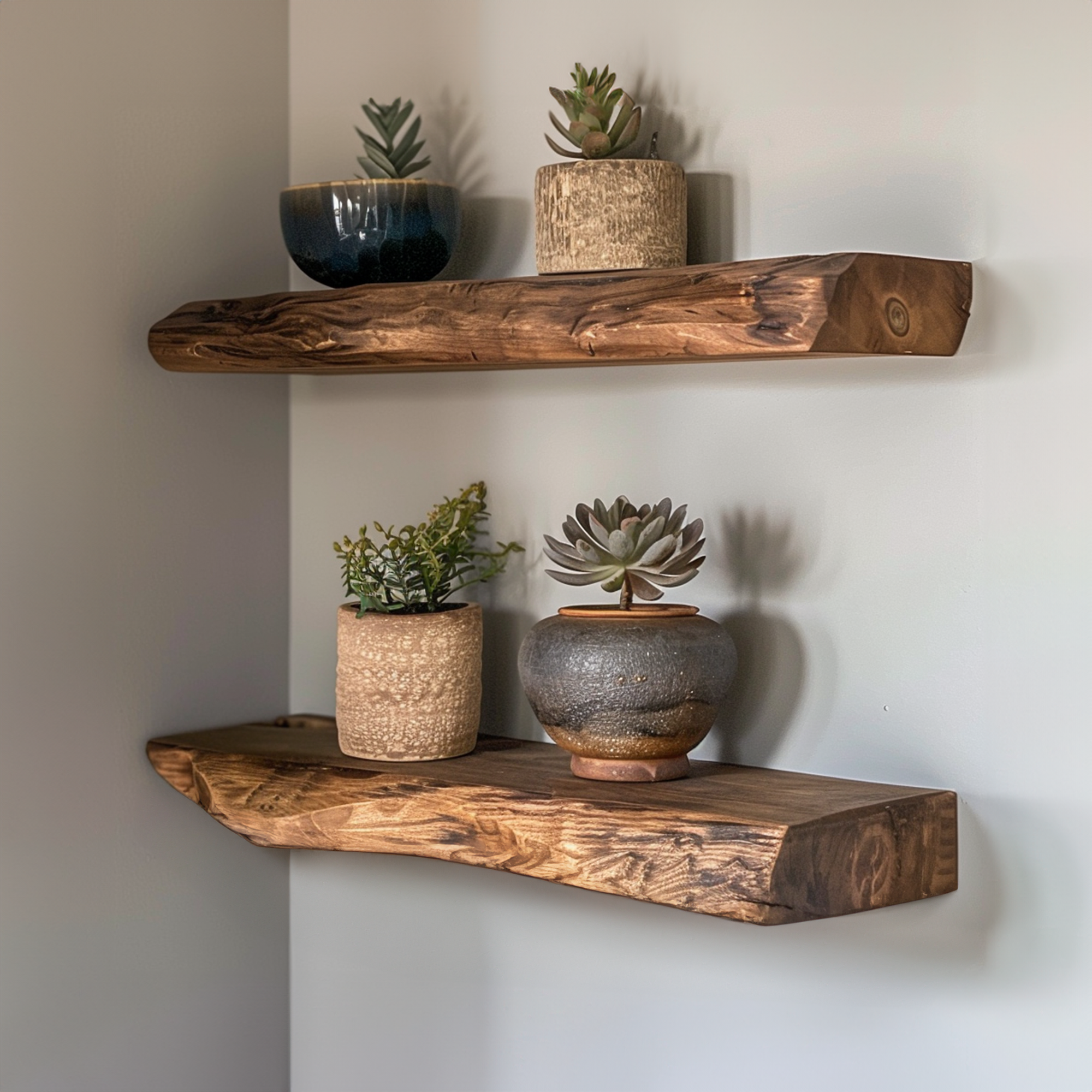 Rustic Floating Shelf Solid Wood SINLFL036