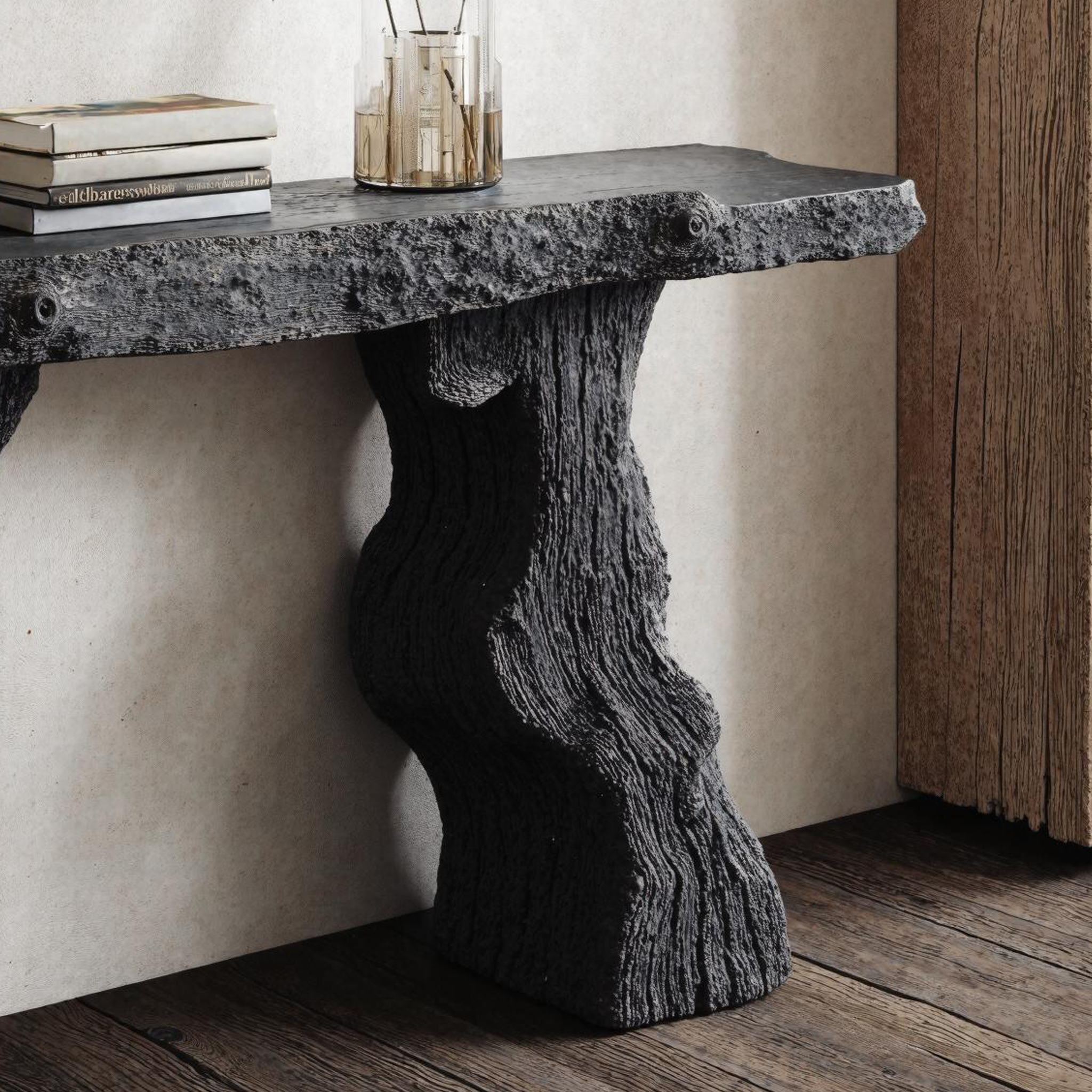 Modern Black Wood Console Table For Contemporary Decor SILDTCS165