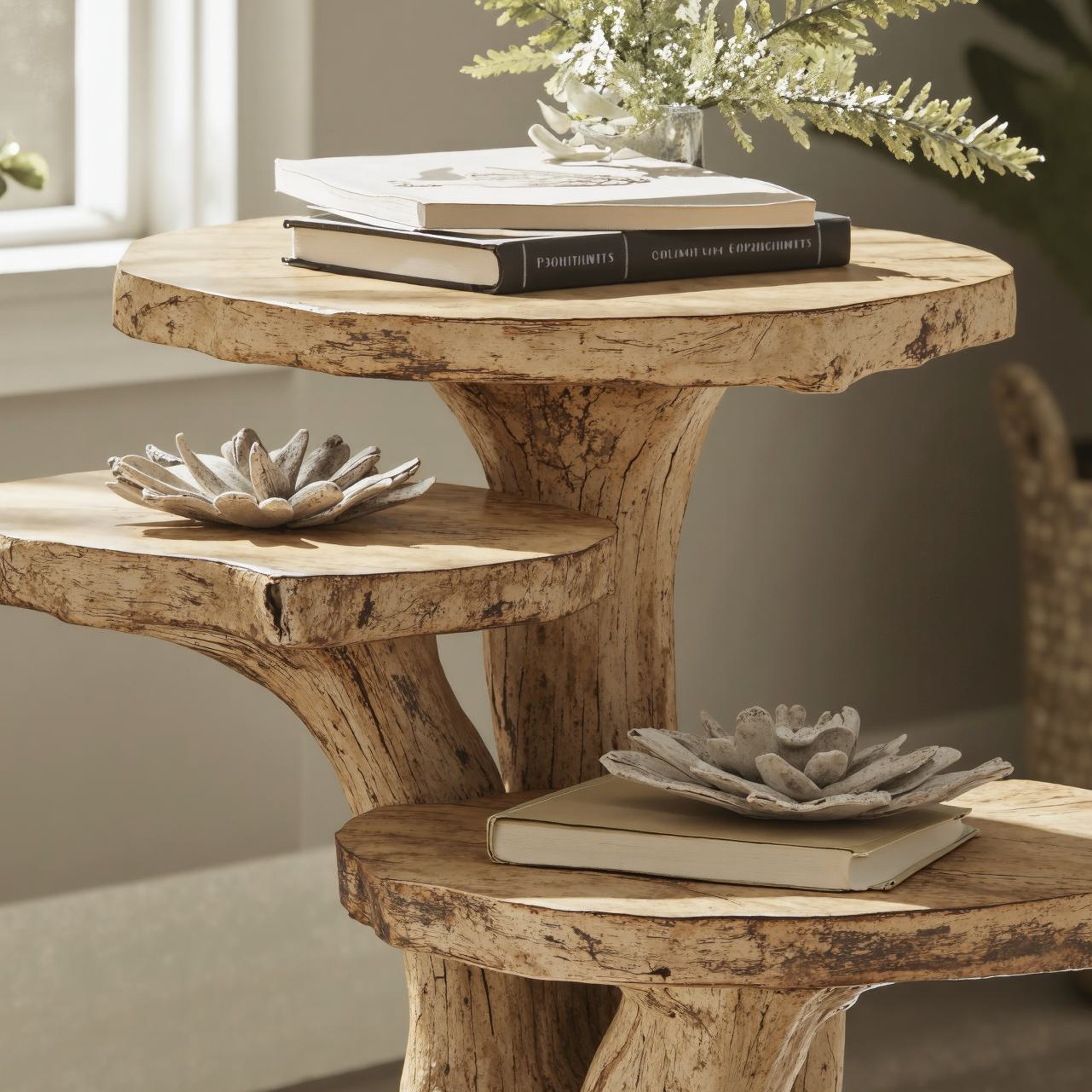 Rustic Multi-Tier End Table Handcrafted End Table SILDTEN031