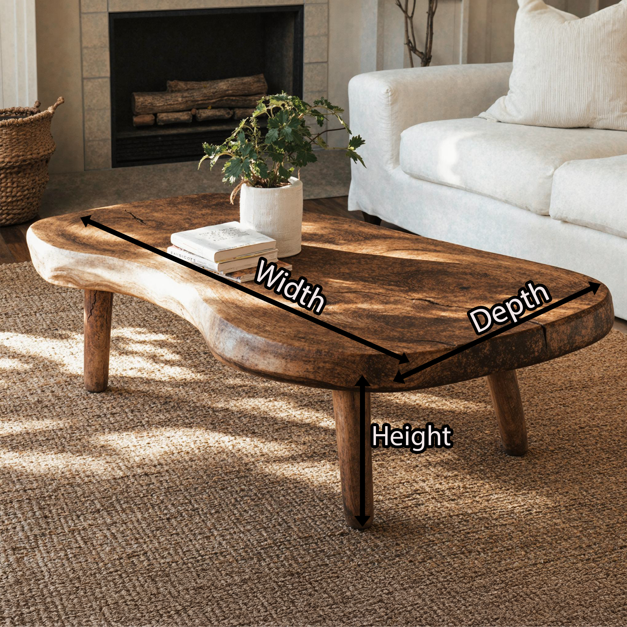 Handcrafted Wood Coffee Table For Living Room SILDTCF081