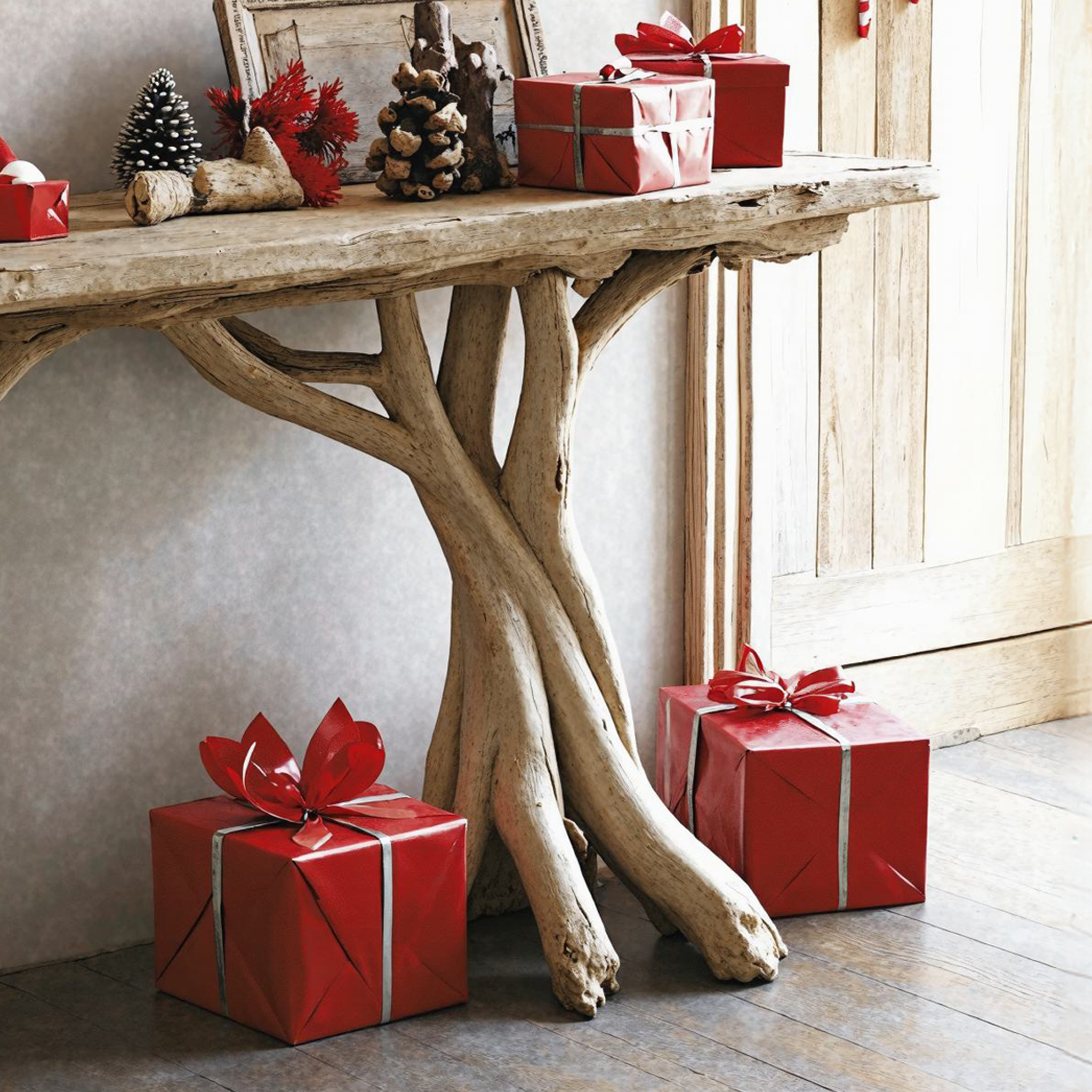 Narrow Christmas Console Table Side Table SILDTCSC004