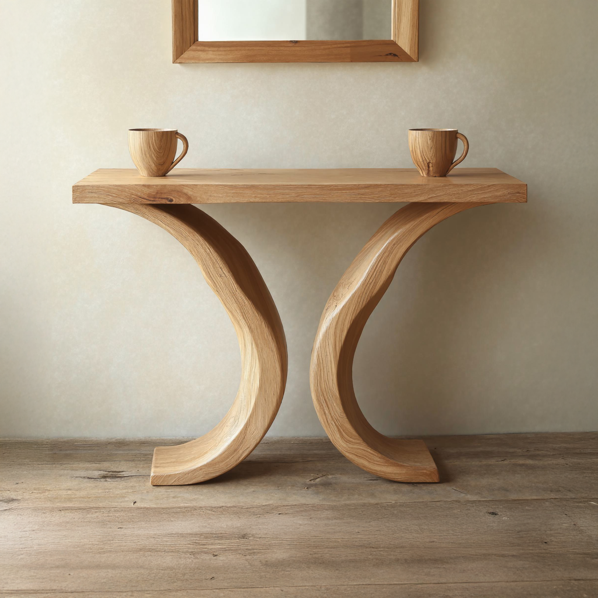 Narrow Floating Edge Console Table Side Table SILDTCS129