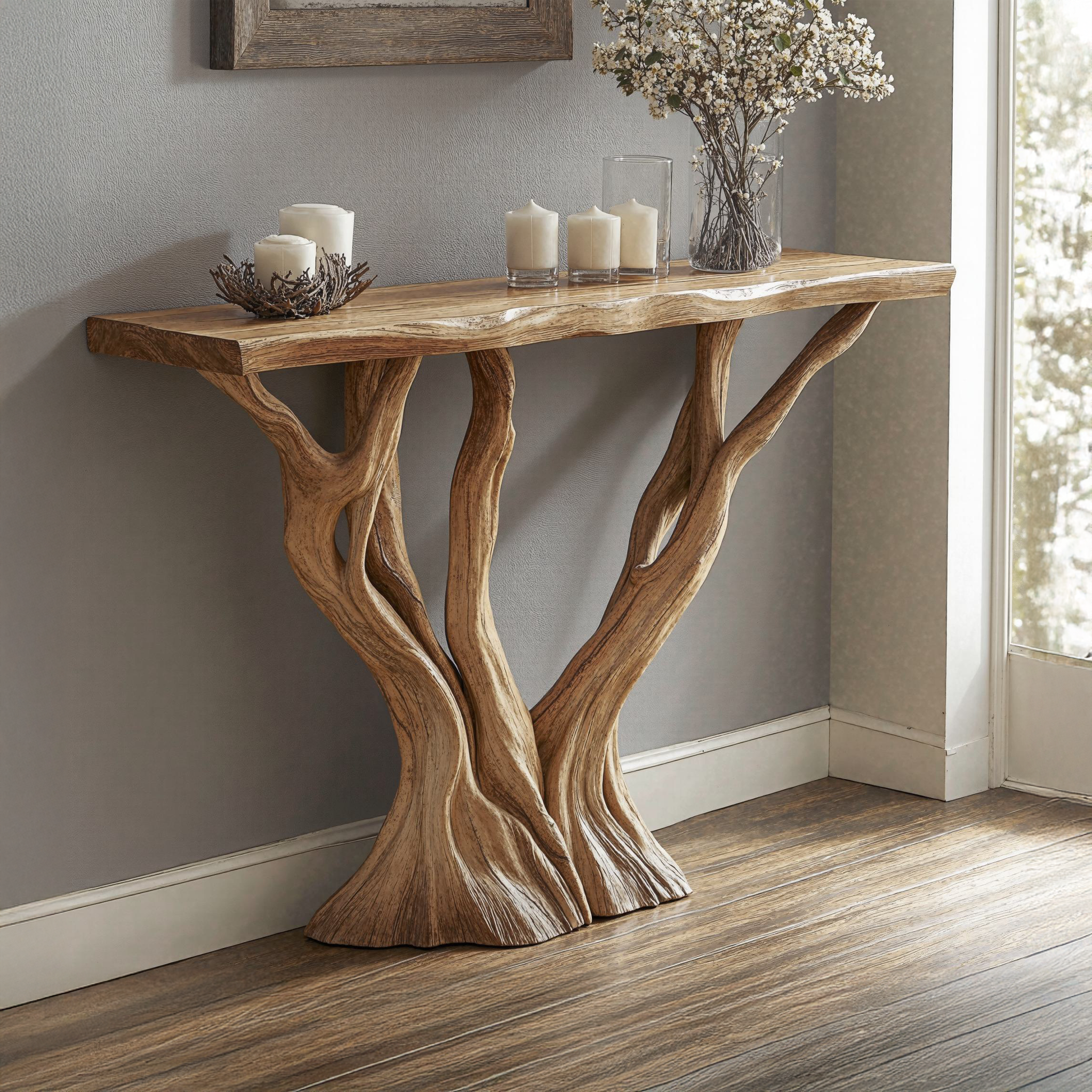 Natural Wood Console Table for Modern Entryways SILDTCS158