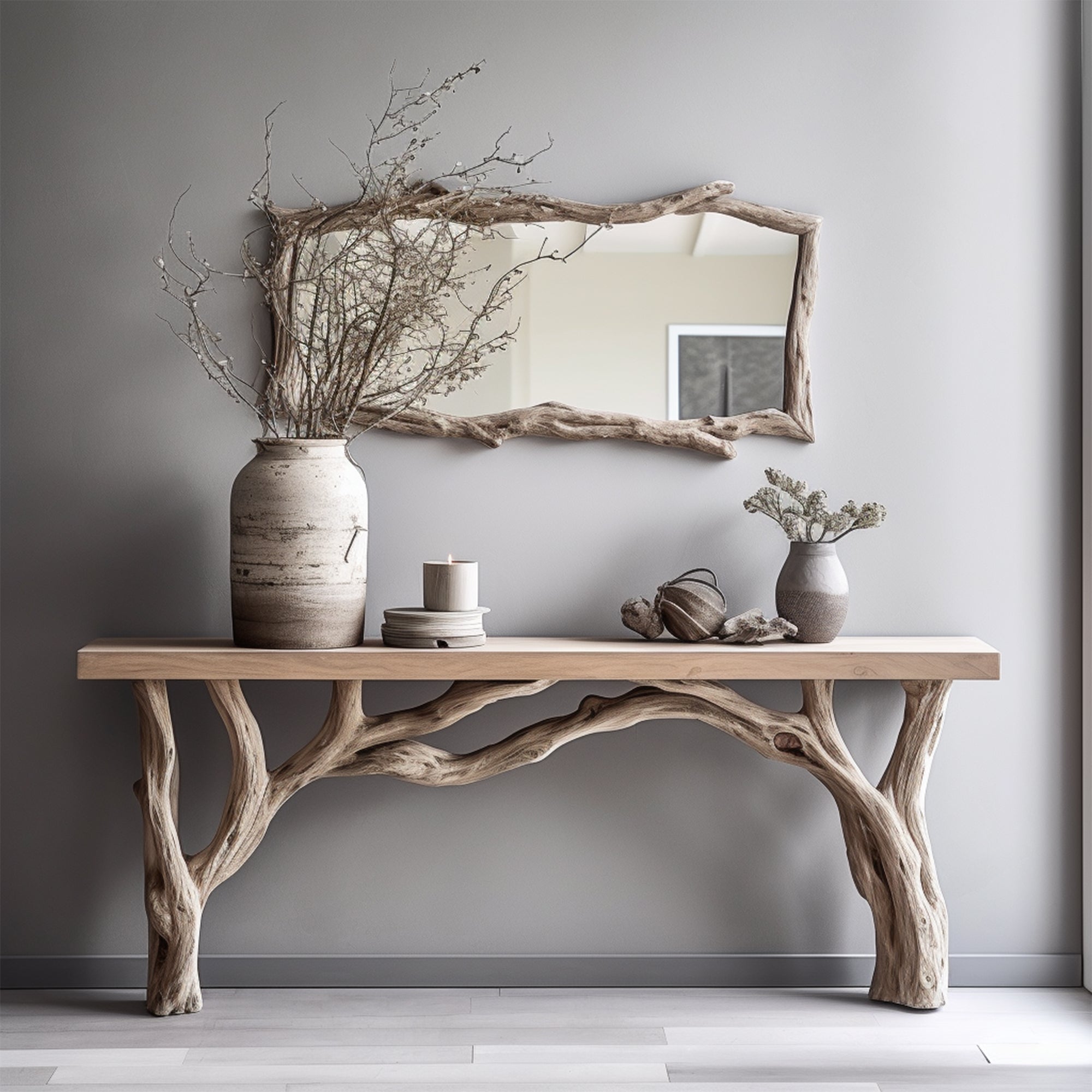 Handcraft Living Edge Floating Console Table CT13