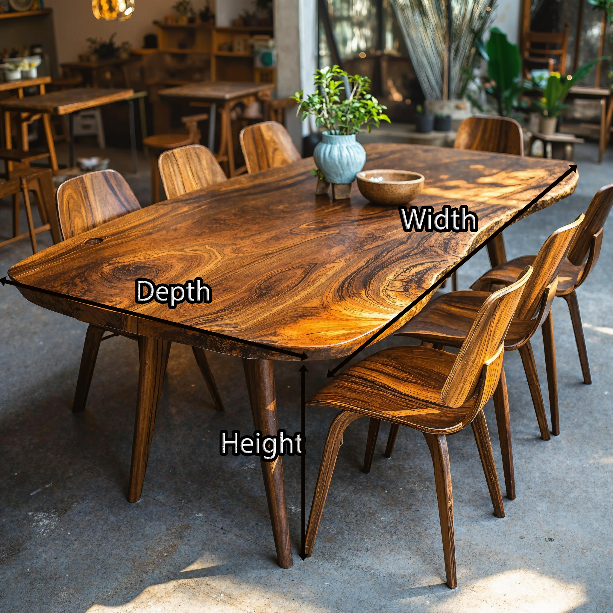 Modern Natural Wood Dining Table For Family Gatherings SILDTDN003