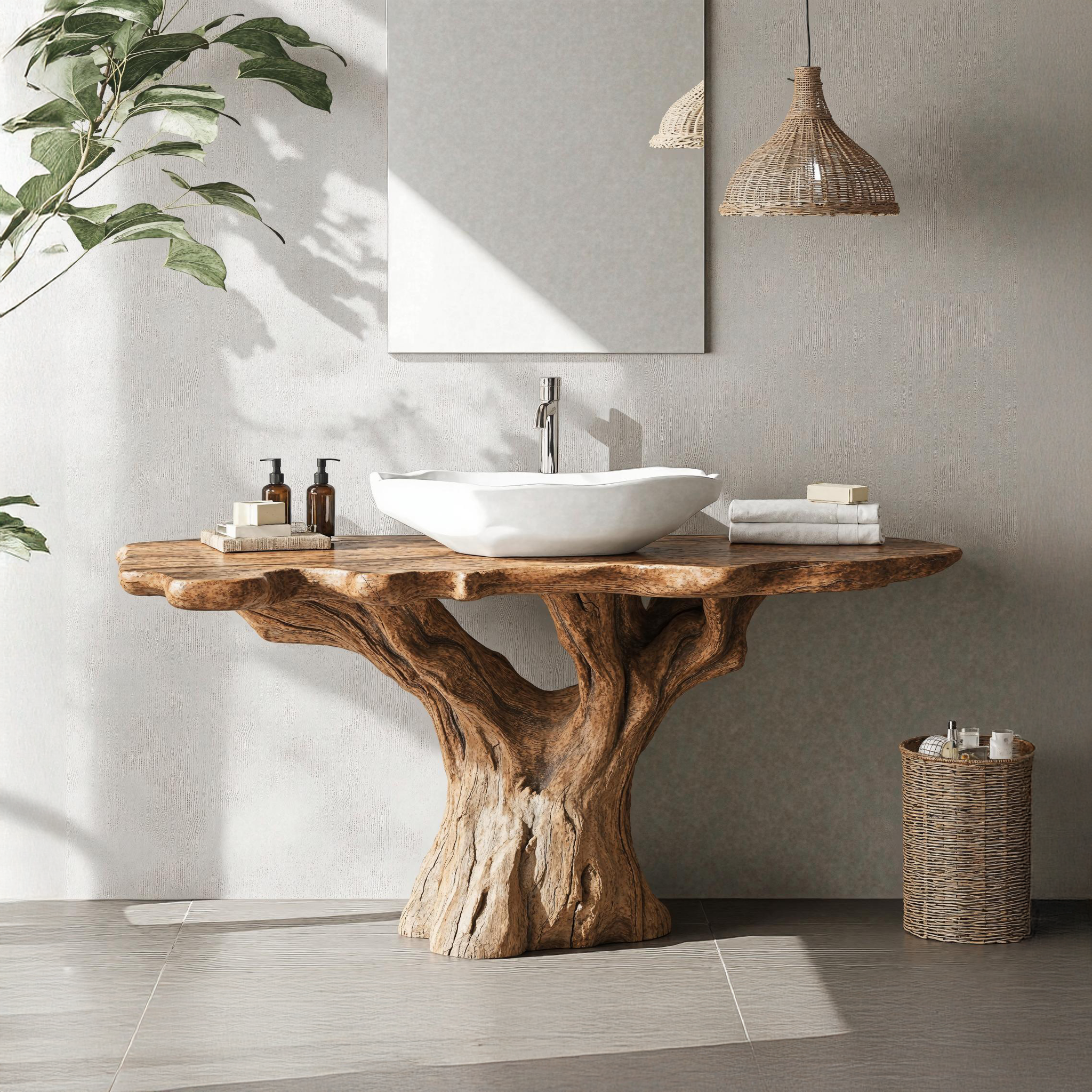 Traditional Natural Wood Bathroom Vanity For Classic Elegant Bathrooms SILDTBRV146