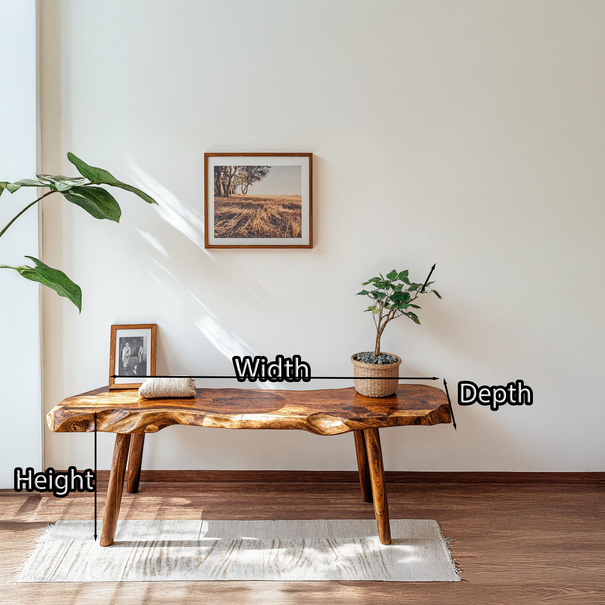 Beautifully Designed Wood Bench For Cozy Home Settings SILDTWB013