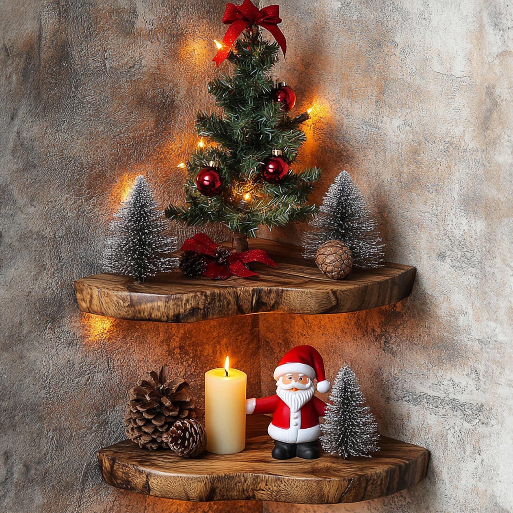 Christmas Floating Corner Wall Shelves Small Floating Shelf SINLCM017