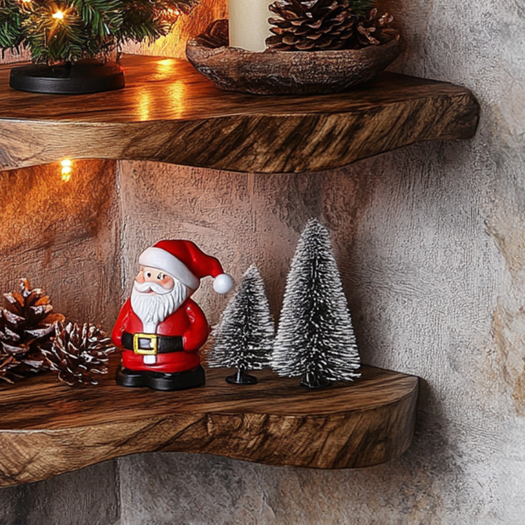 Xmas Corner Wall Shelves Custom Floating Shelf Christmas Gifts SINLCM018