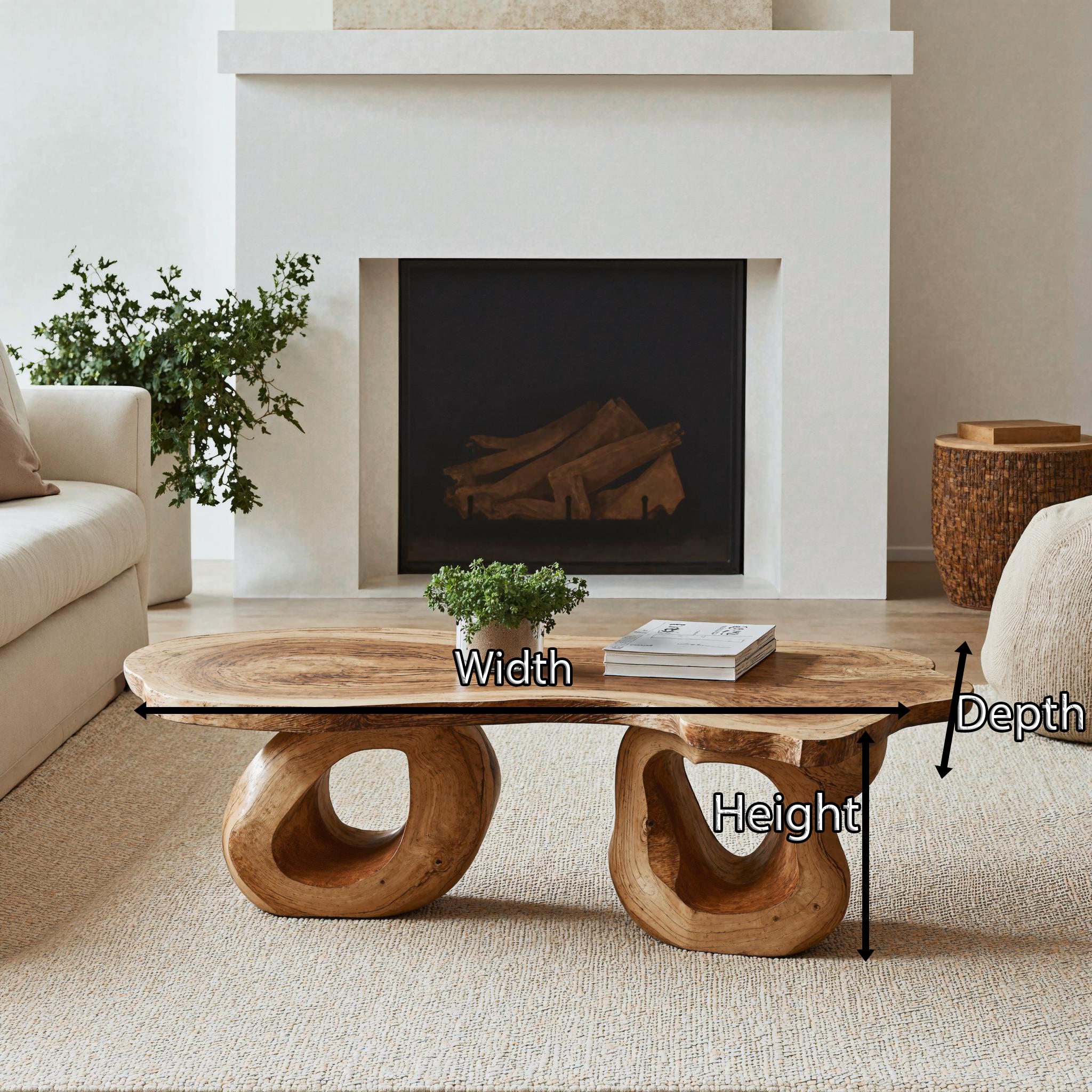 Large Rustic Wood Coffee Table Family Gathering Essential SILDTCF109