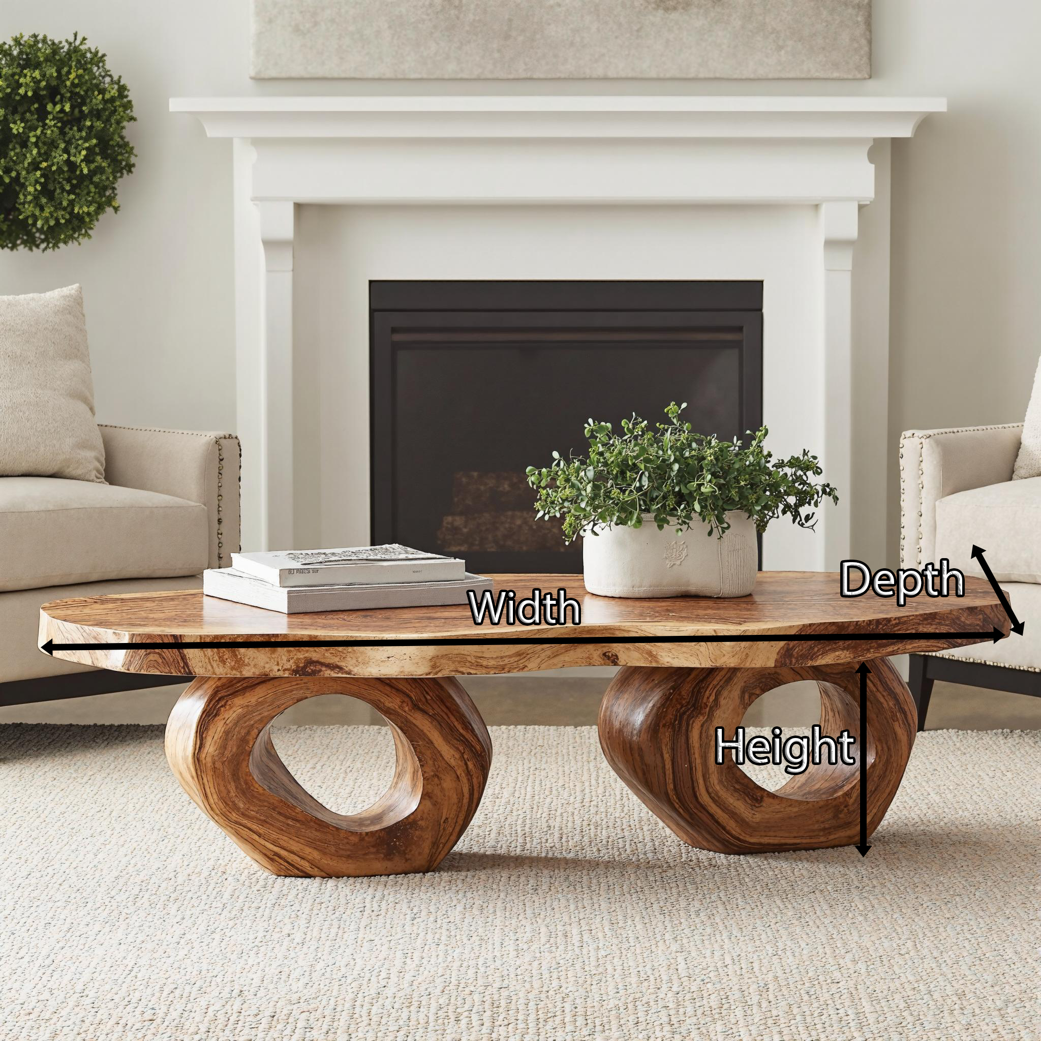 Compact Wood Coffee Table Perfect for Small Spaces SILDTCF111