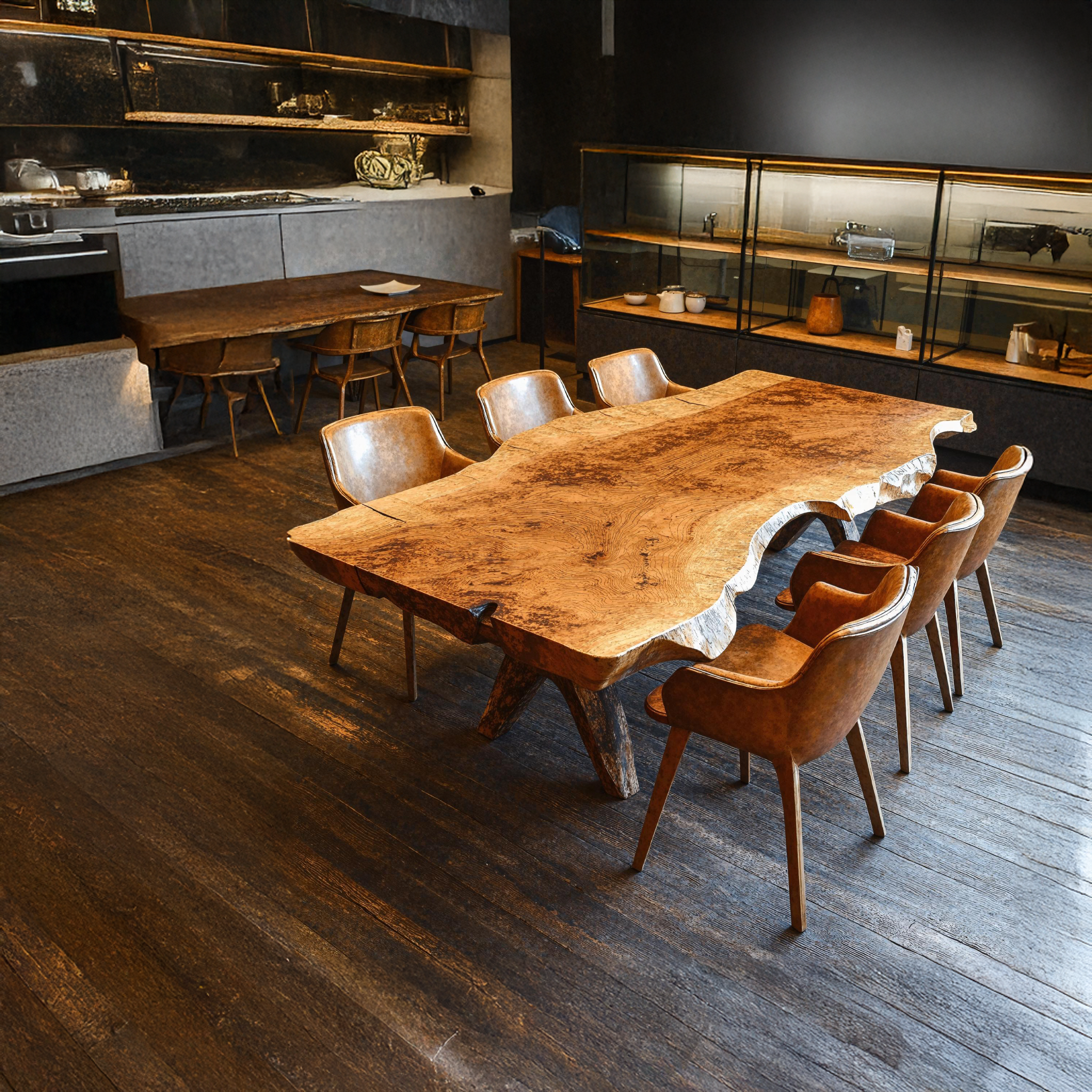 Modern Natural Wood Dining Table For Luxe Dining Room SILDTDN011