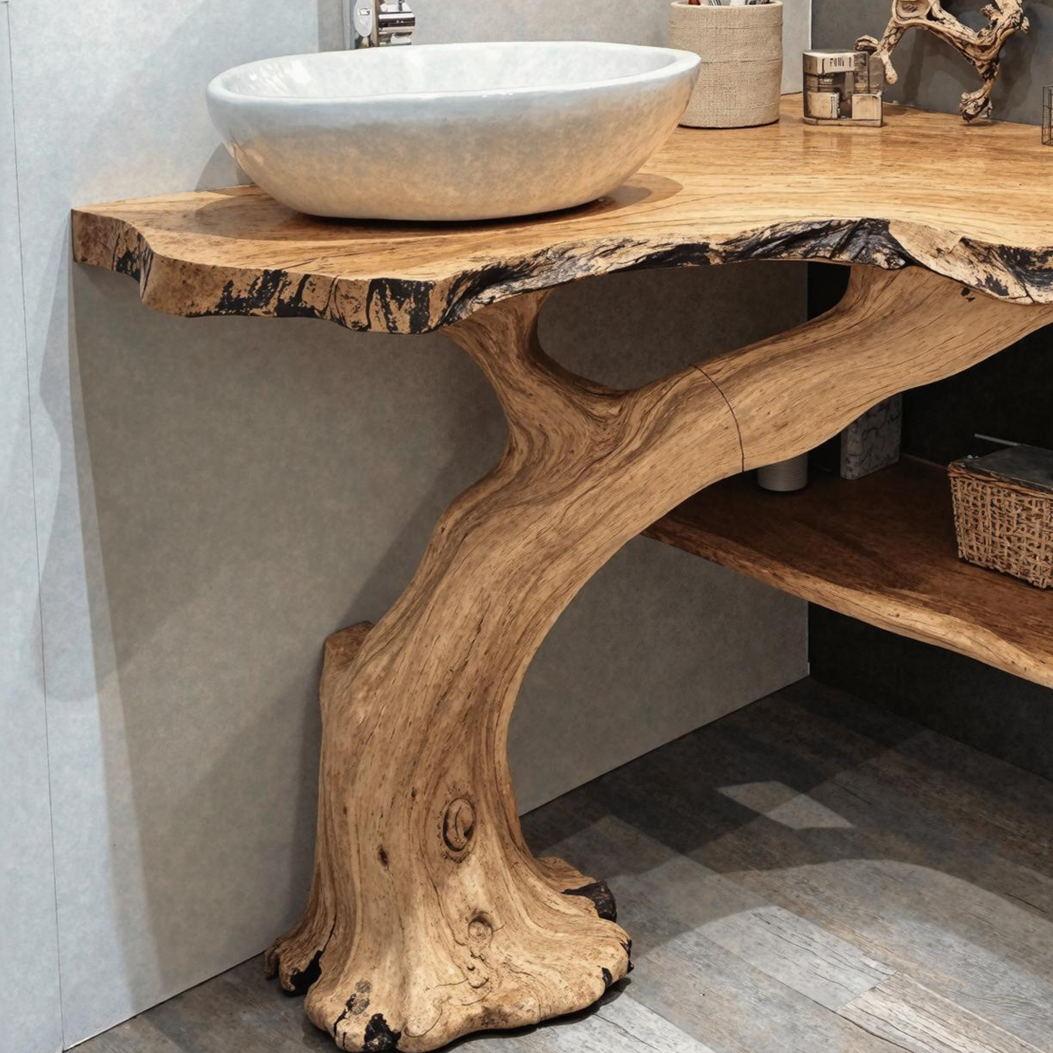 Traditional Wood Corner Bathroom Vanity For Timeless Elegance SILDTBRV164