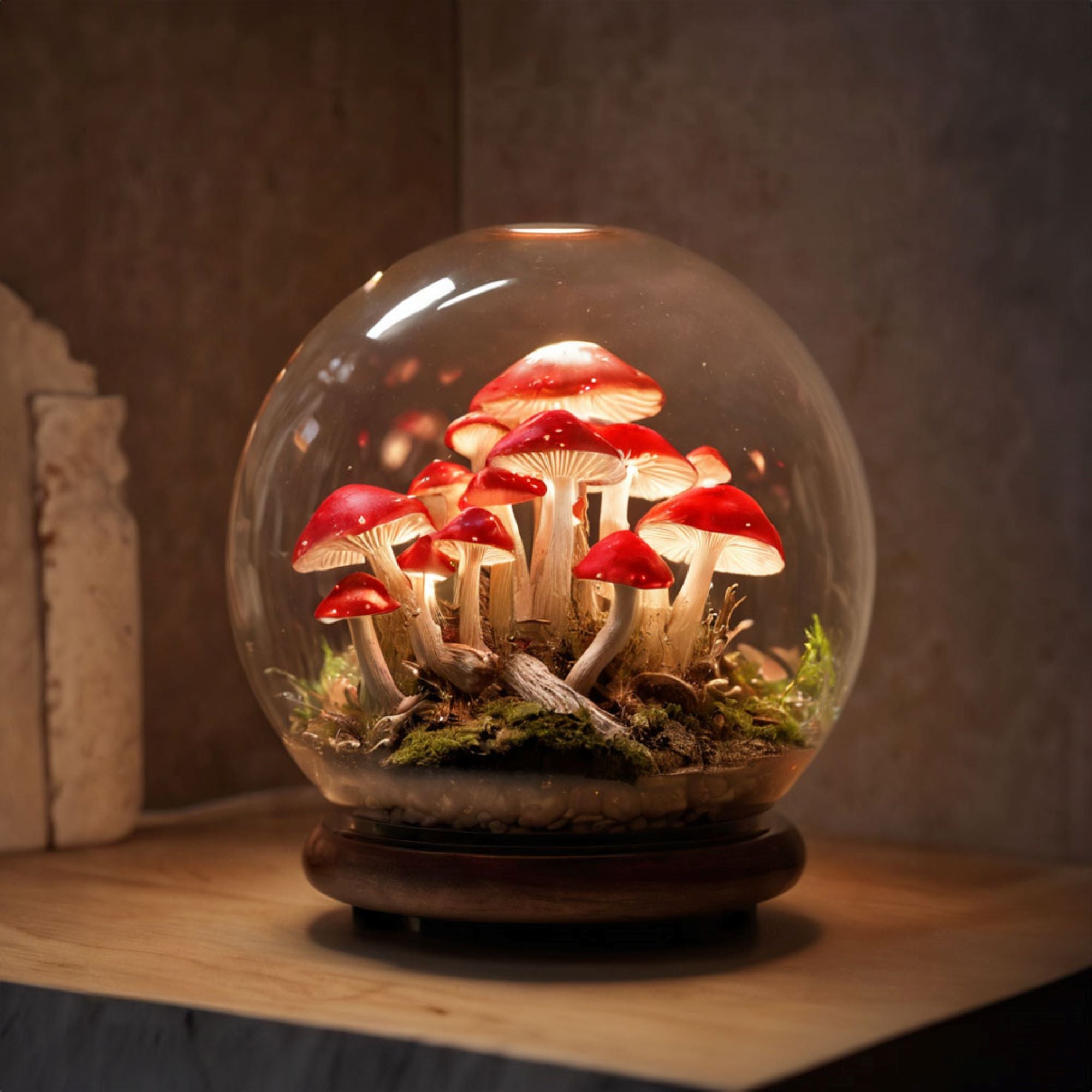 Glass Mushroom Lamp Decor Magic SILDTMR018