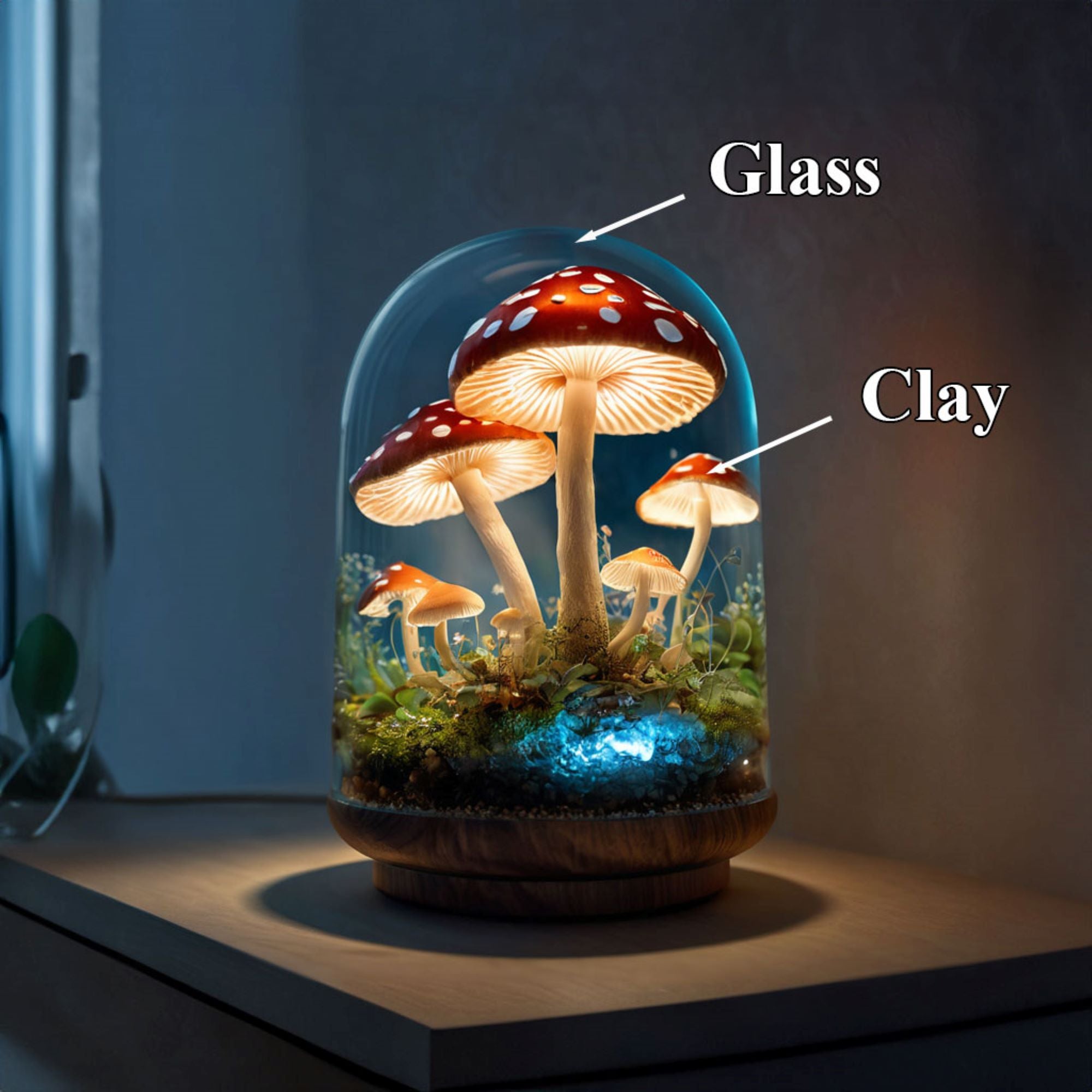 Handmade Mushroom Lamp Decor Magic SILDTMR021