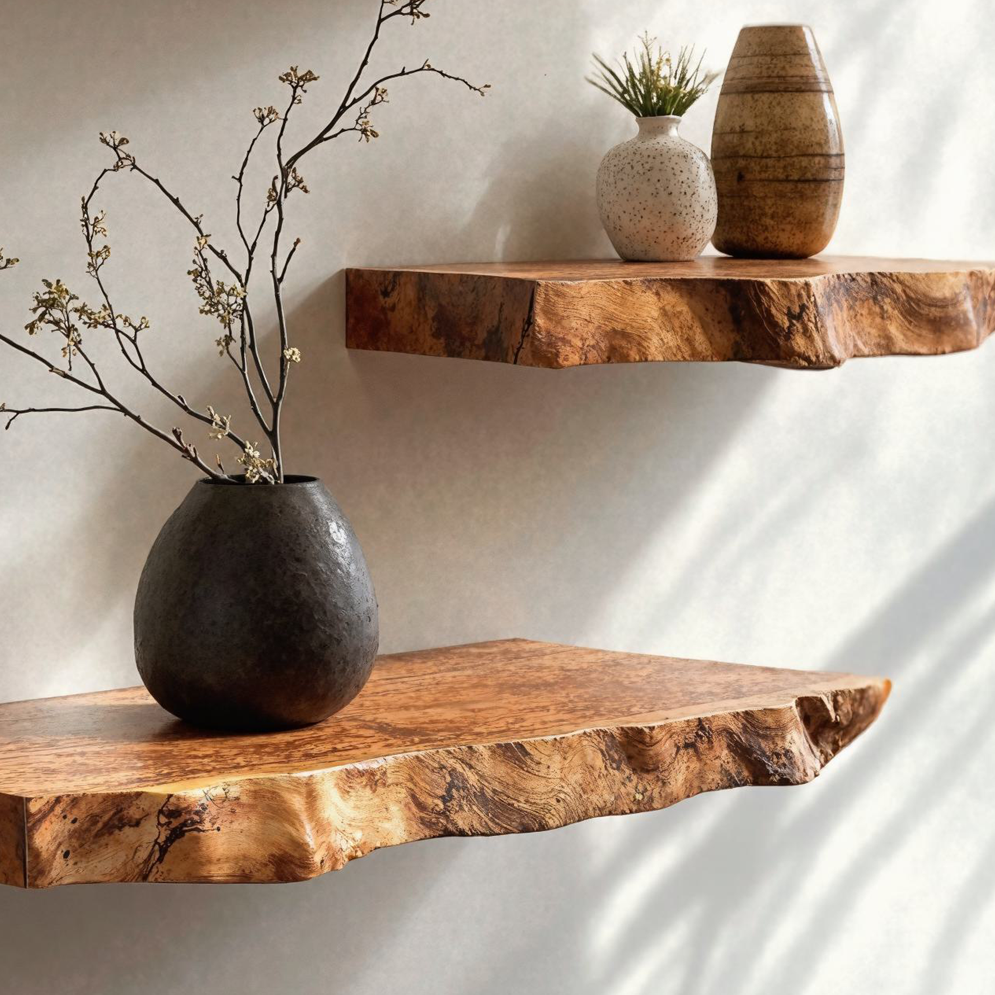 Handcrafted Floating Wooden Shelves For Every Spaces Display SILDTFL132