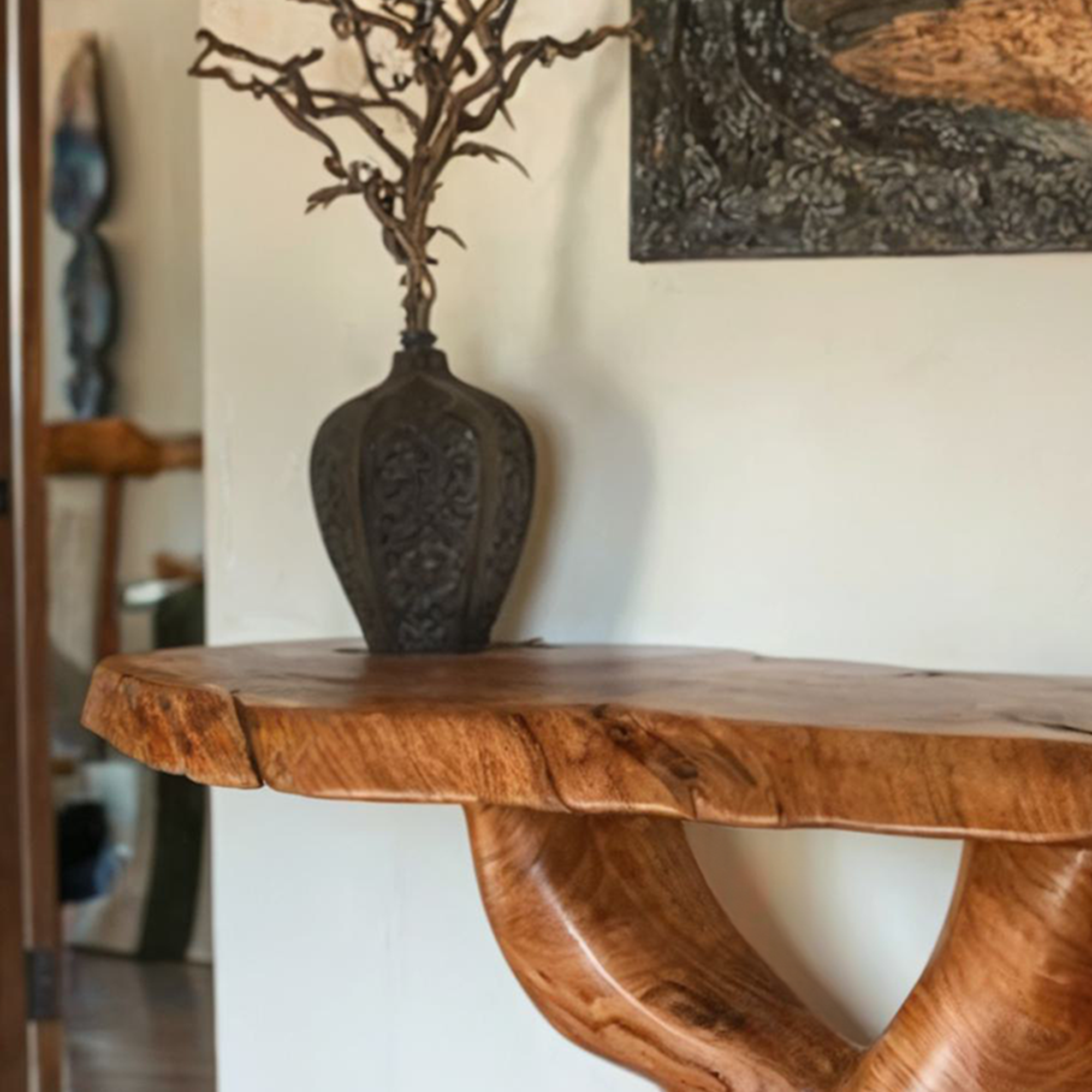 Live Edge Console Table Solid Wood SINLCS021