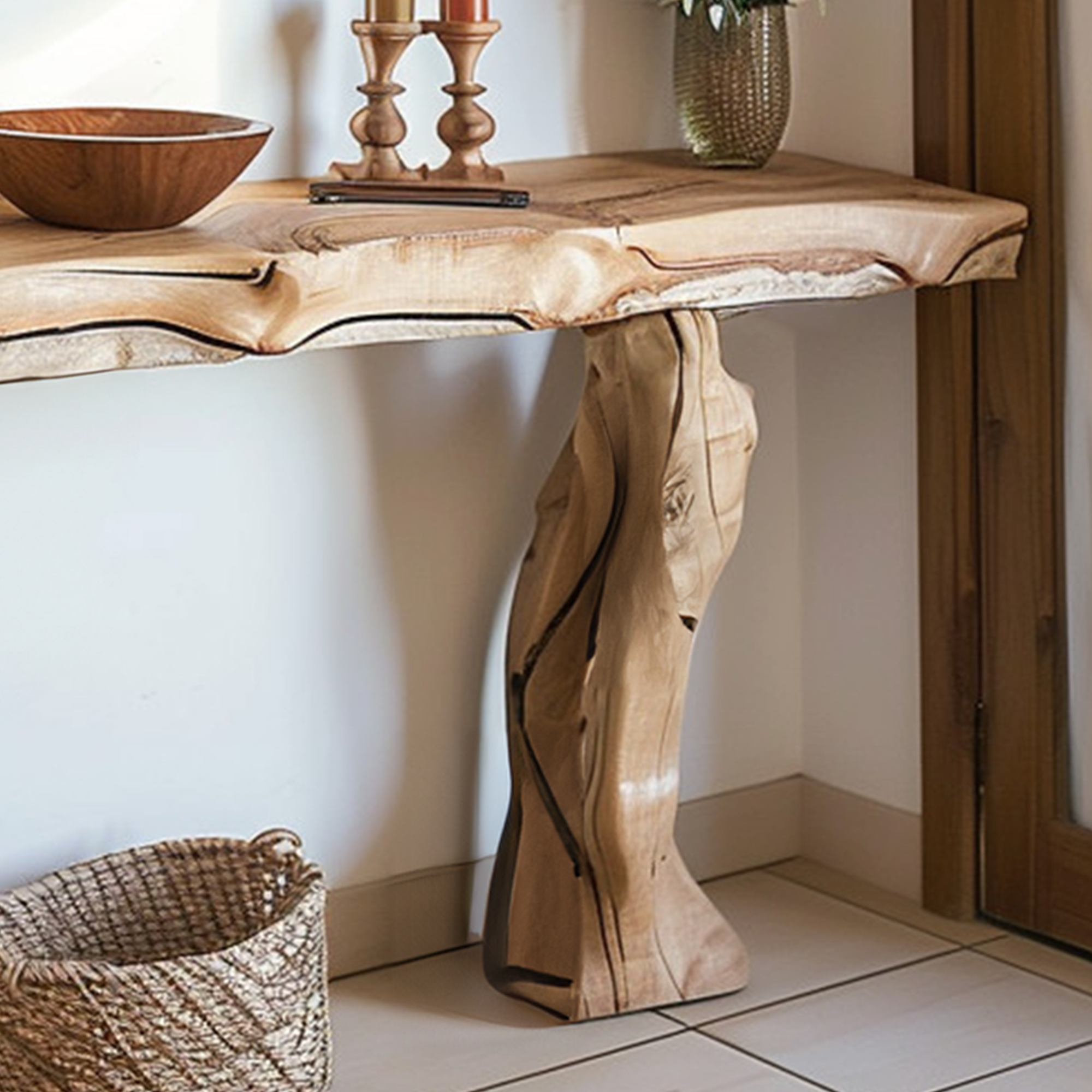 Live Edge Table Reclaimed Wood Console Table SINLCS011