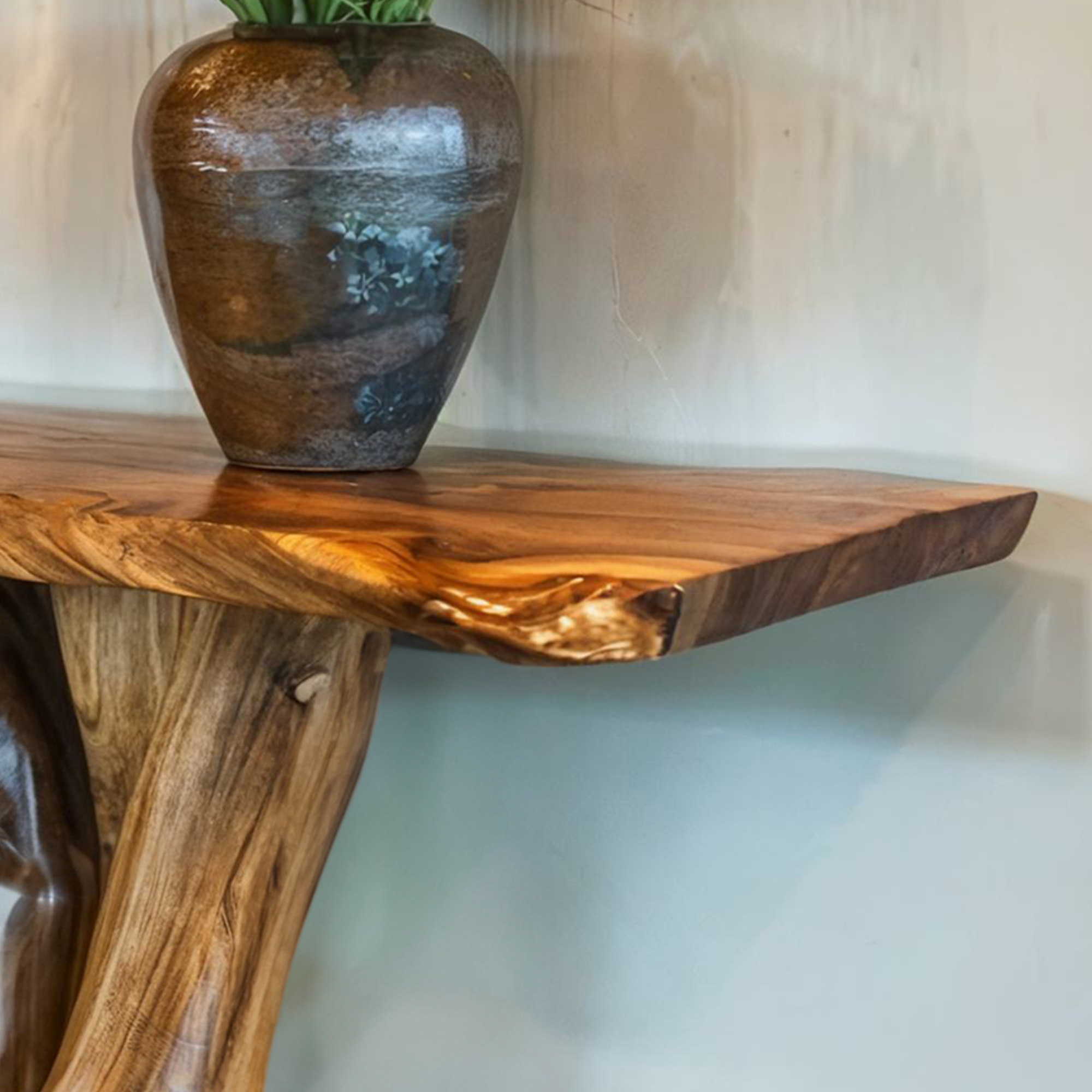 Rustic Side Table Wood Console Table SINLCS027