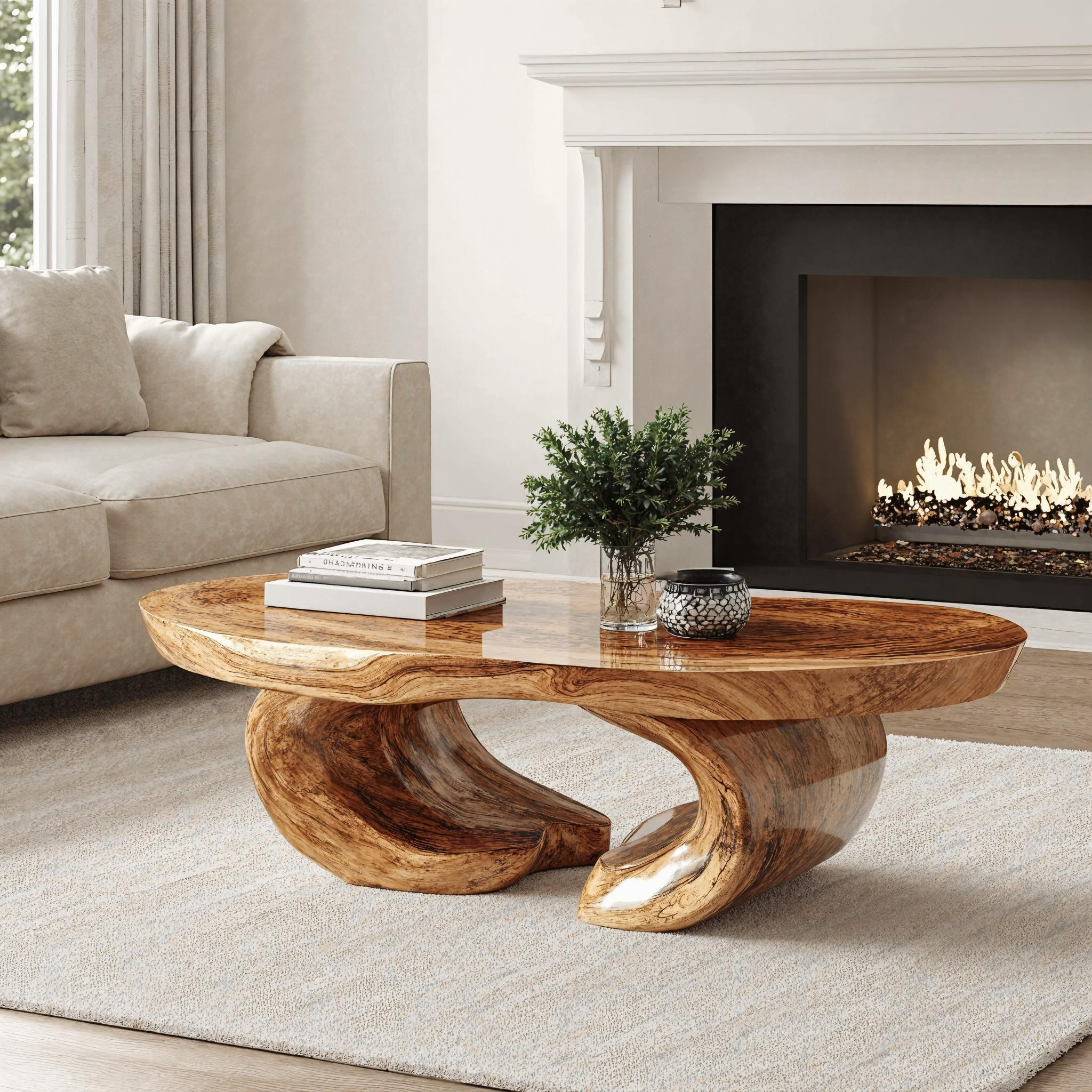 Handmade Wood Coffee Table Luxury Craftsmanship SILDTCF107