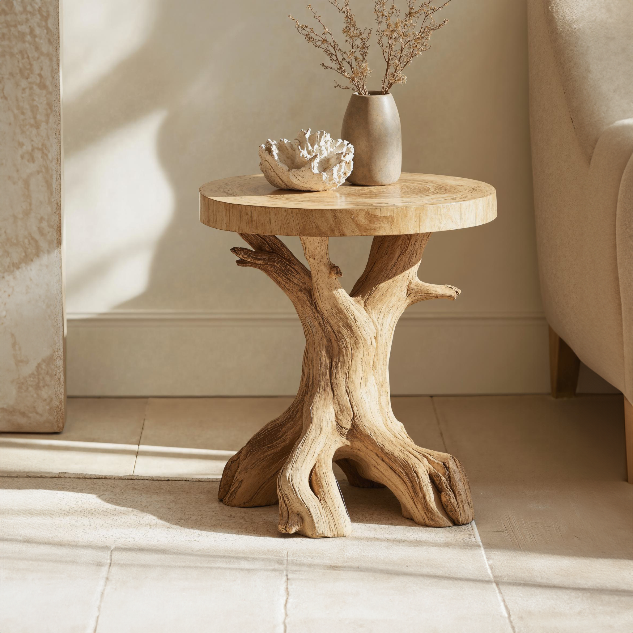 Rustic Wood End Table Sofa Table Decor SILDTEN048