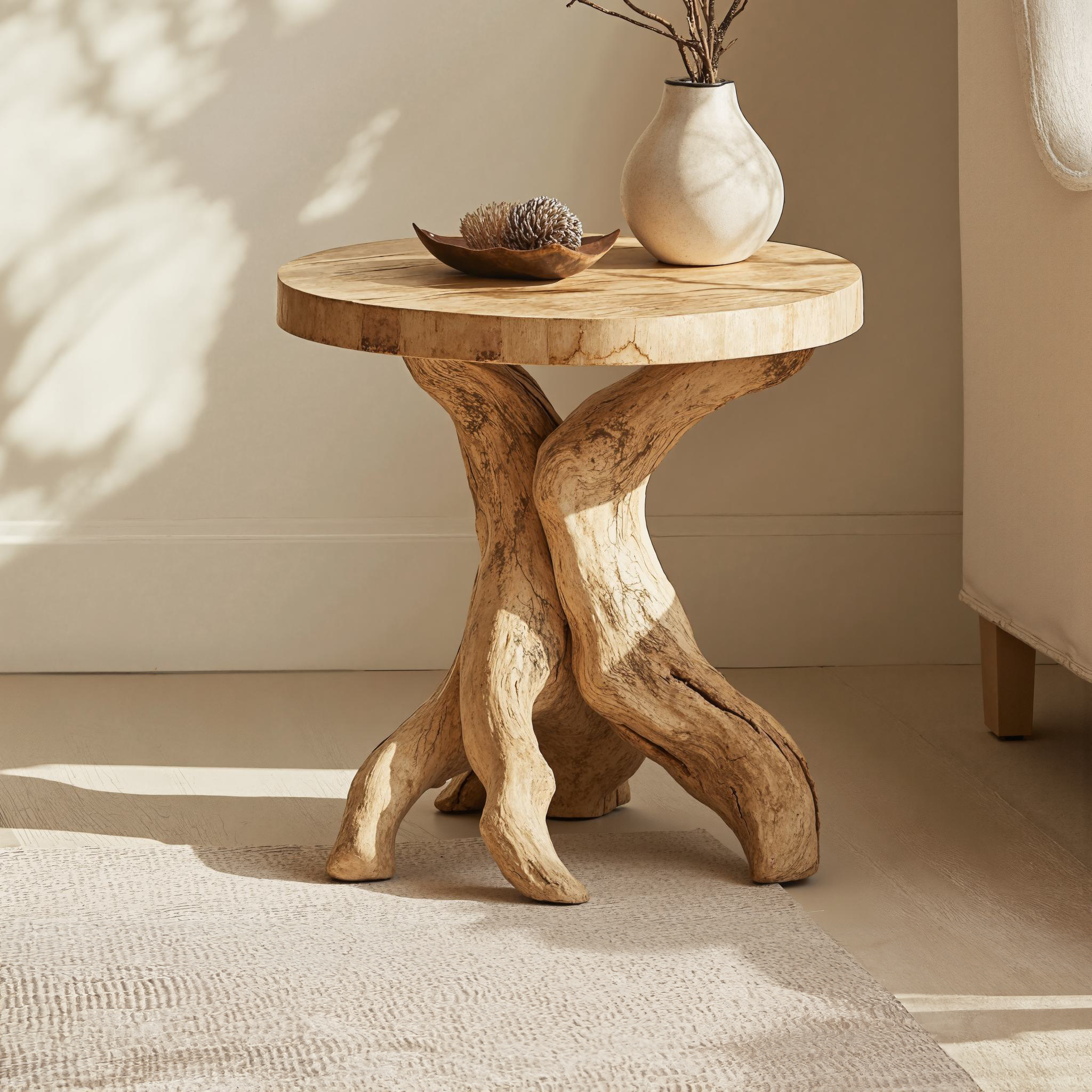 Farmhouse Wood End Table Live Edge Table Decor SILDTEN050