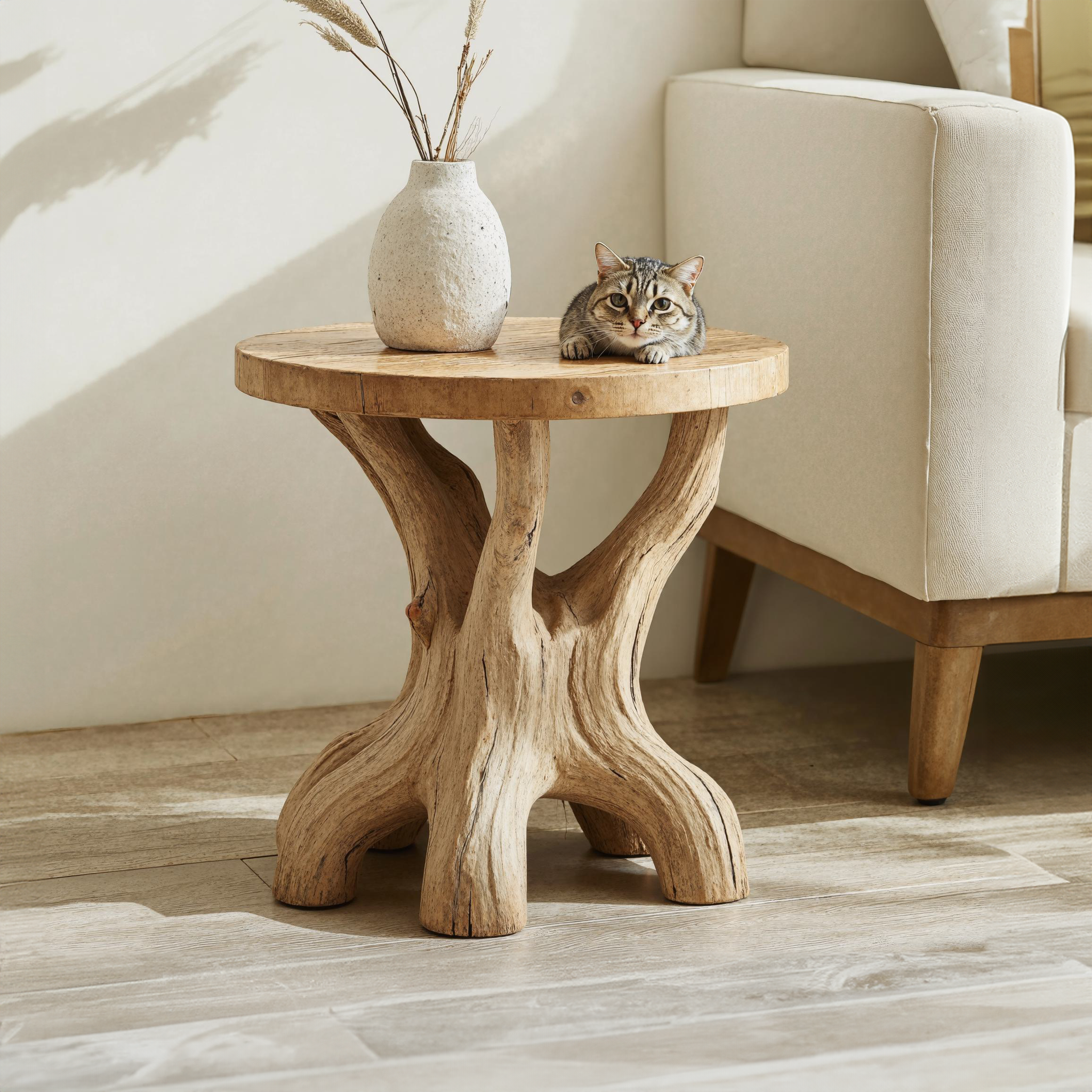 Handcrafted Live Edge End Table Side Table Decor SILDTEN059