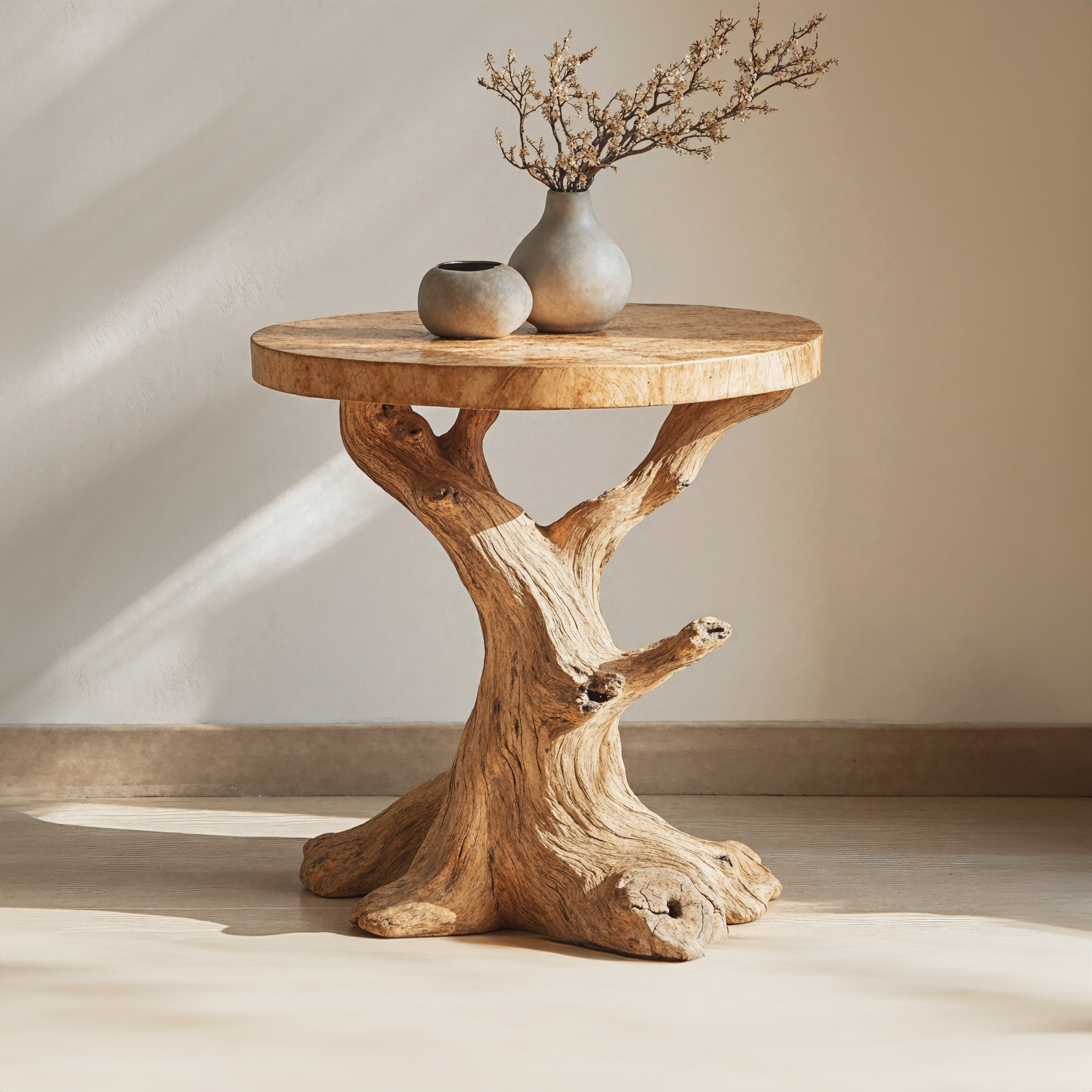 Handcrafted Solid Wood End Table Side Table SILDTEN058