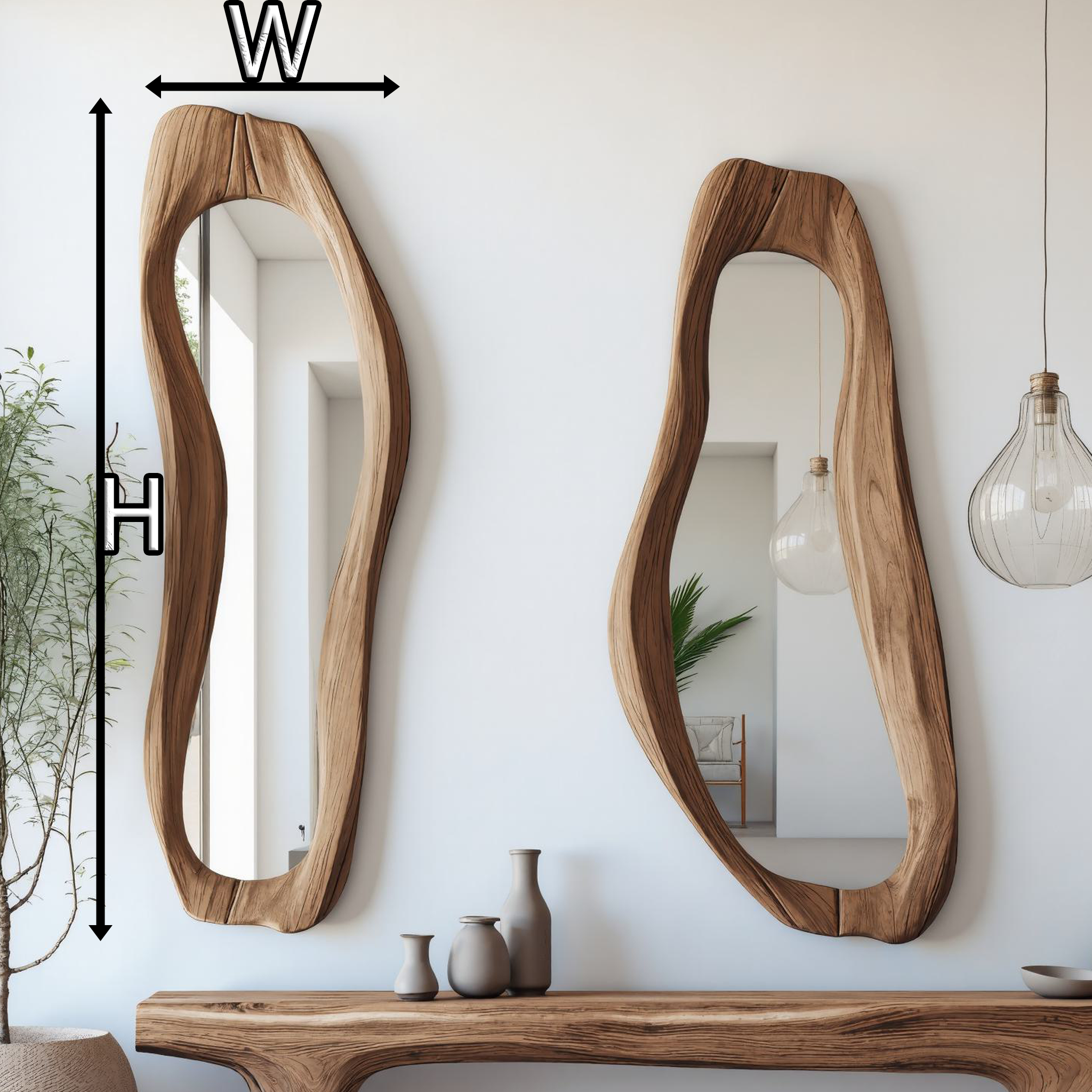 Handcrafted Wooden Mirror Wall Home Decor SILDTMI019