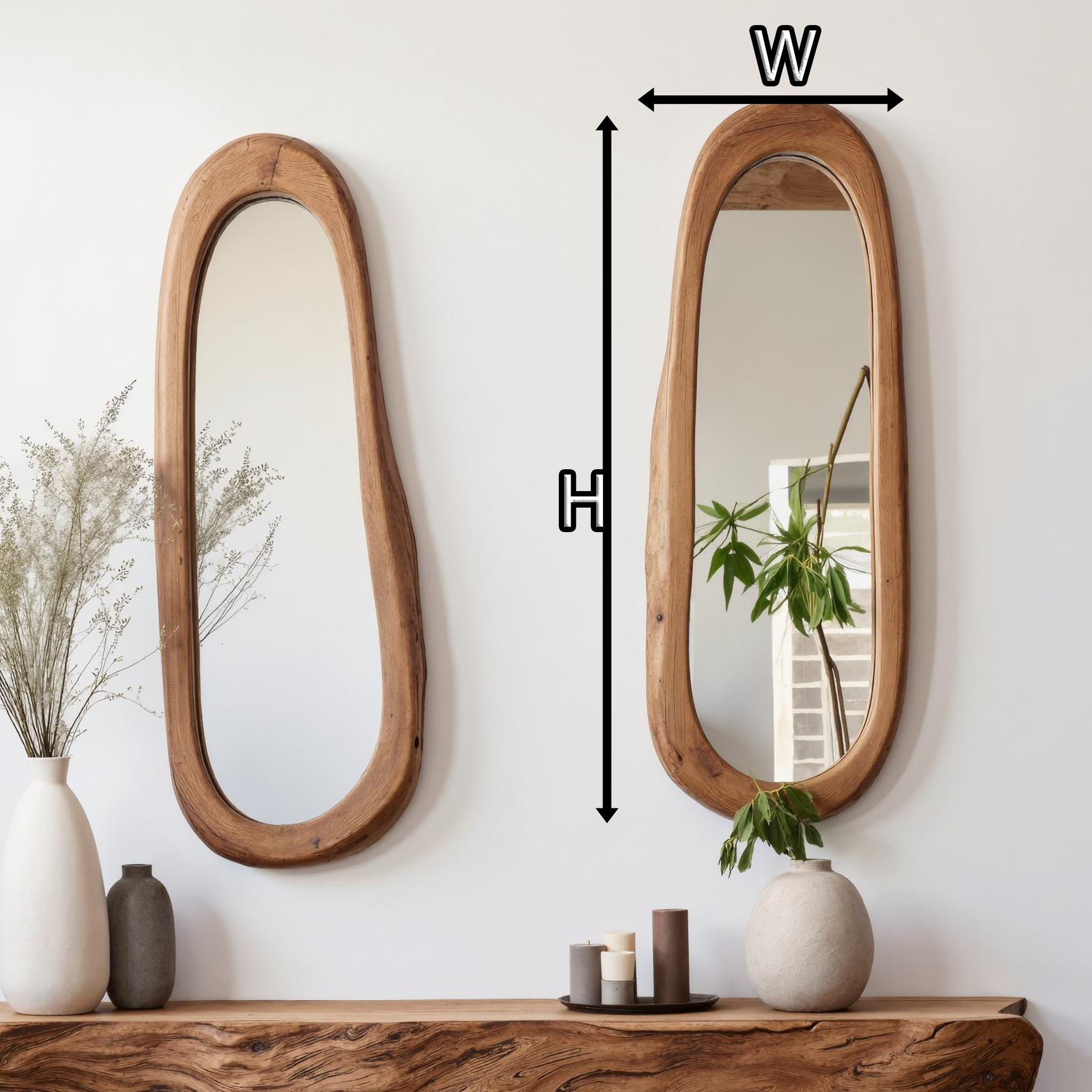 Natural Wood Mirror Frames Wooden Mirror SILDTMI025