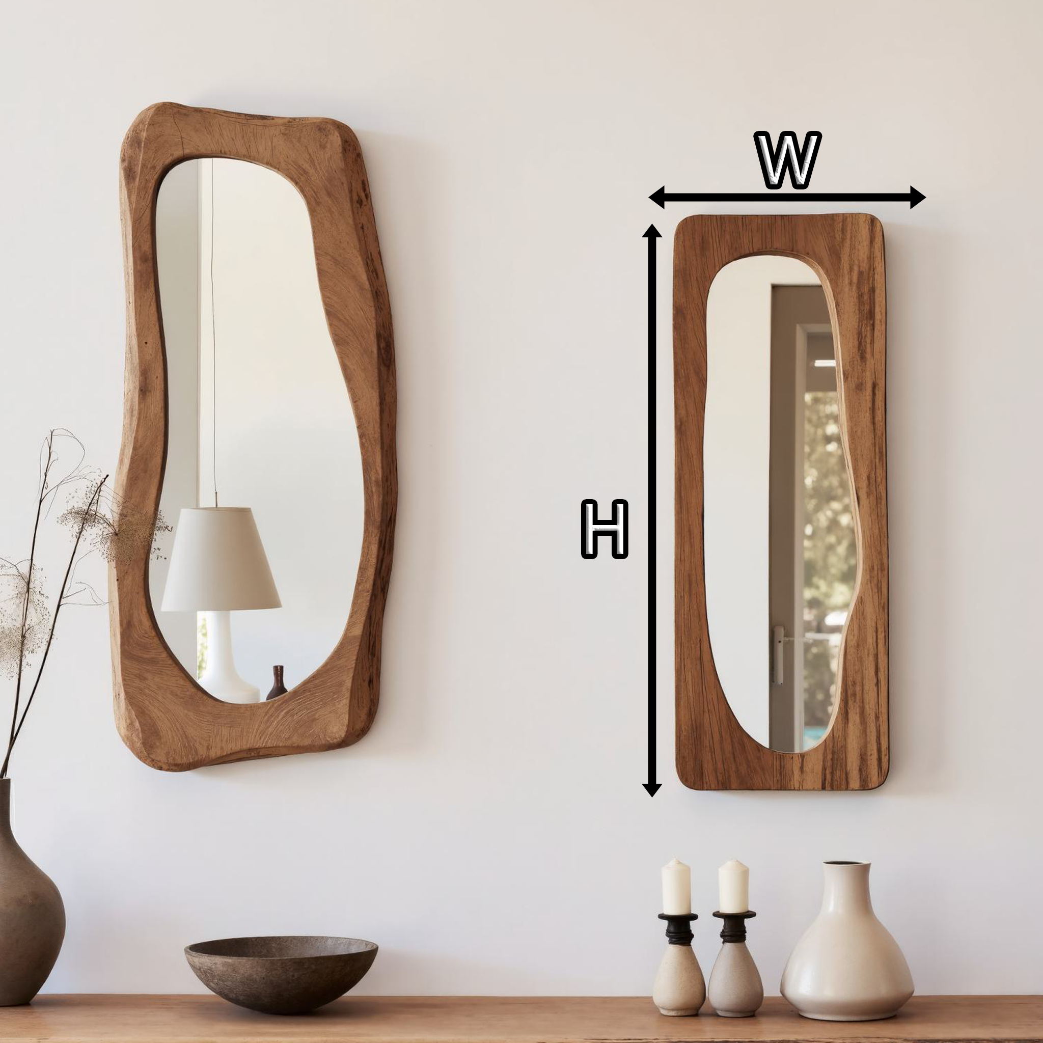 Modern Wood Framed Mirror Vanity Mirror SILDTMI028